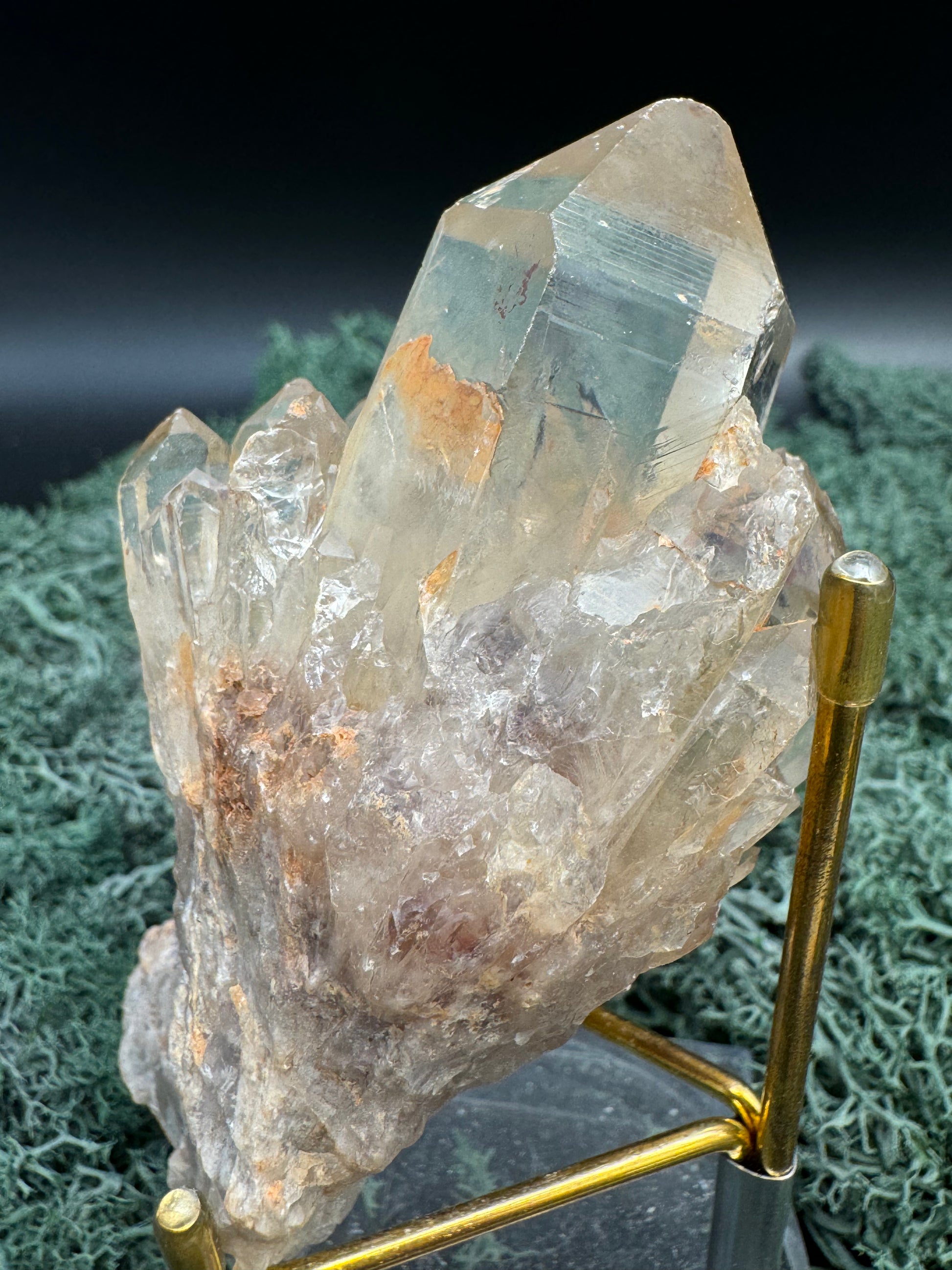 Citrin Handstufe aus Kunduluni, Kongo (204g) - schöne helle Kristallspitzen - crystal paradise