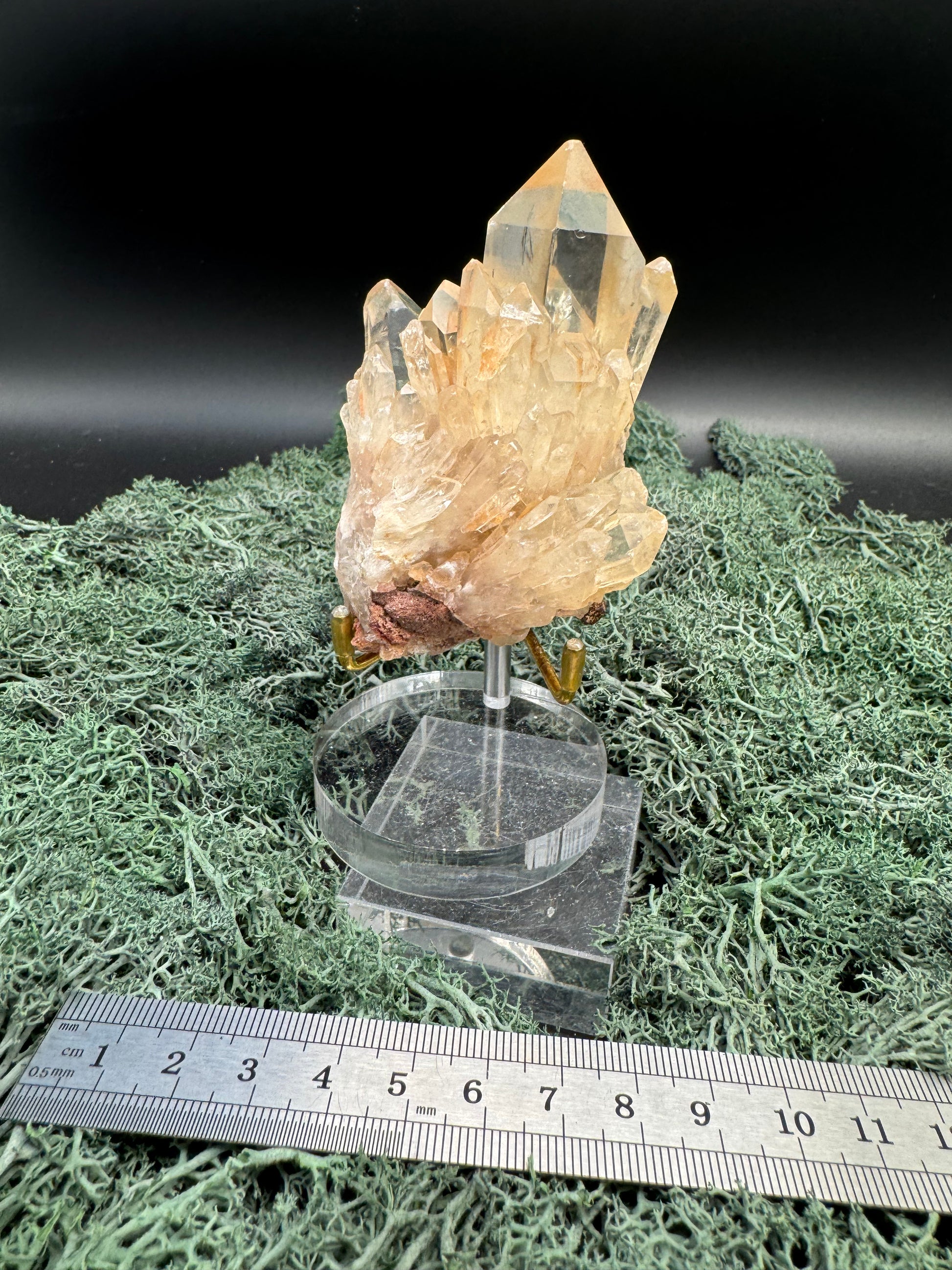 Citrin Handstufe aus Kunduluni, Kongo (210g) - sehr schöne helle Kristallspitzen - crystal paradise