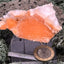 Thomsonit aus Indien (95g) - Stufe - leuchtend orange Farbe, auf Muttergestein - crystal paradise