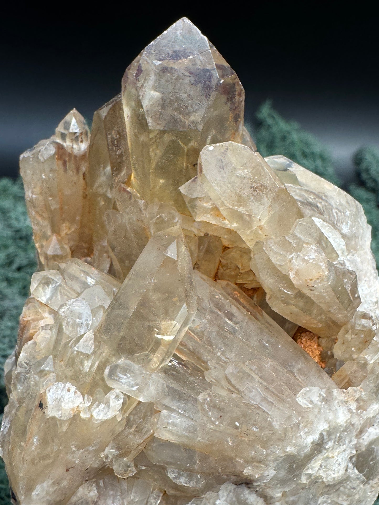 Citrin Handstufe aus Kunduluni, Kongo (267g) - schöne helle Kristallspitzen - crystal paradise