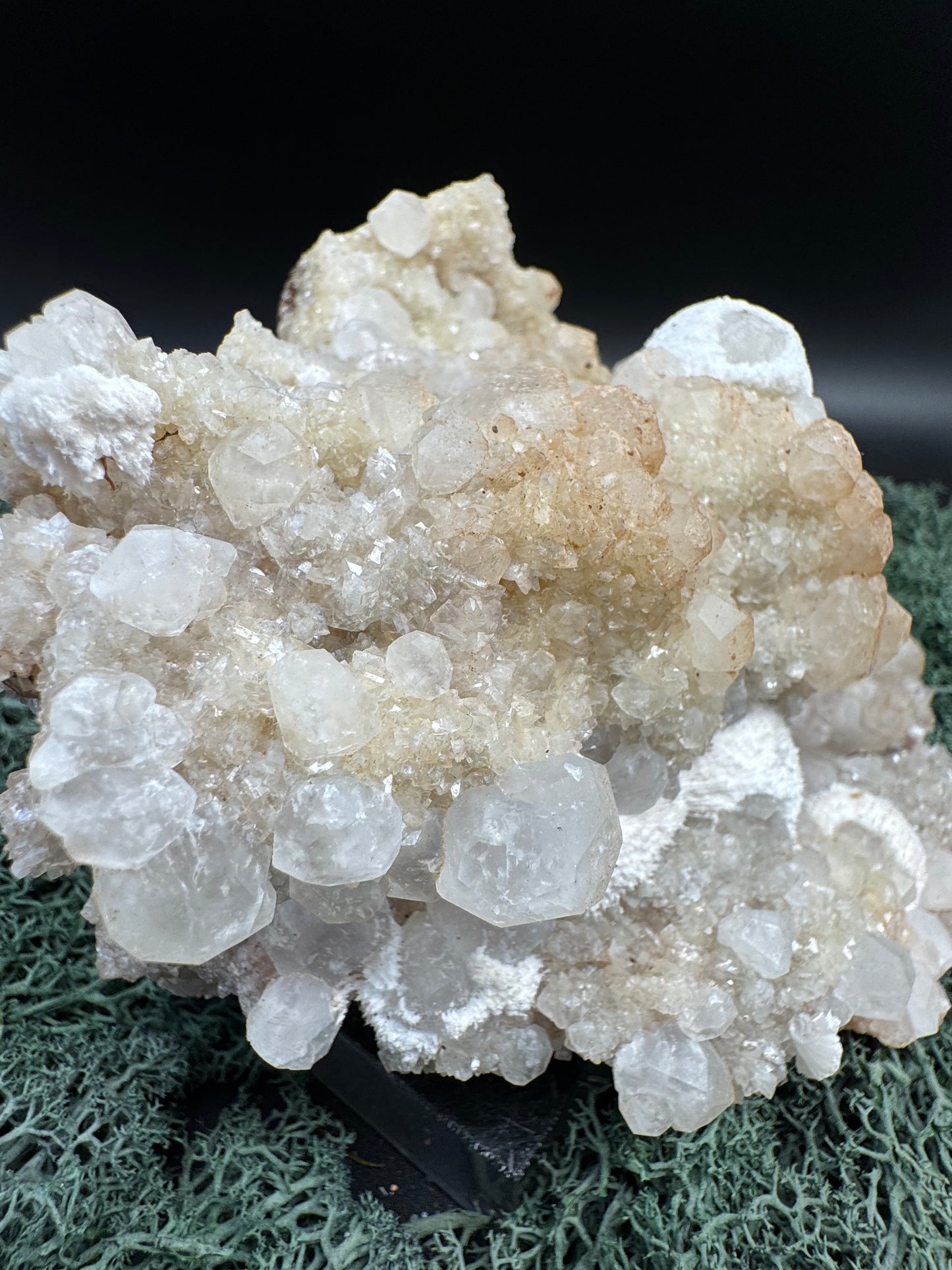 Okenit auf Apophyllit XXL Cluster aus Indien (1238g) - sehr schöne Kugelkristalle - crystal paradise