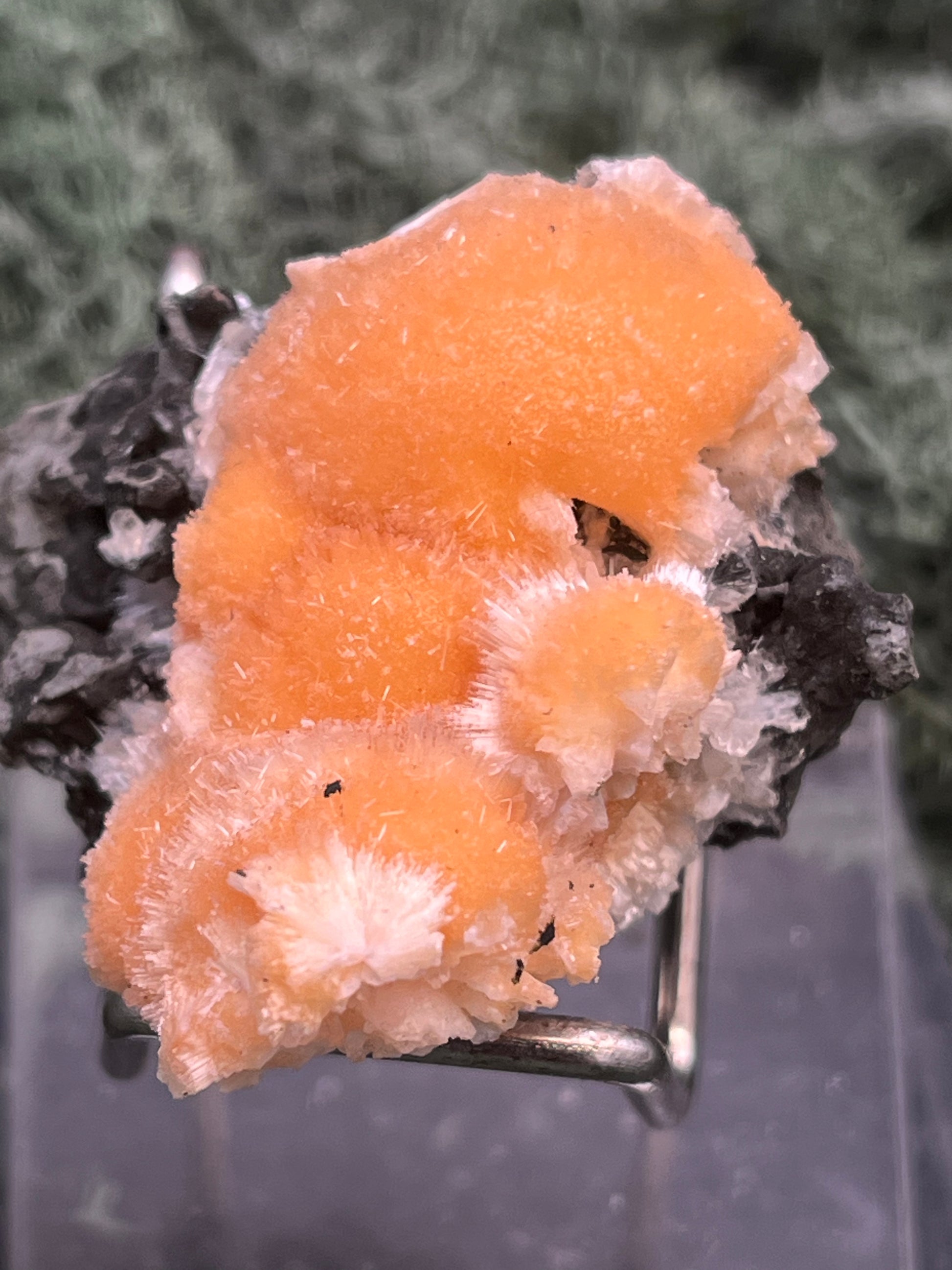 Thomsonit aus Indien (35g) - Stufe - leuchtend orange Farbe, schöne Kugelbildungen - crystal paradise