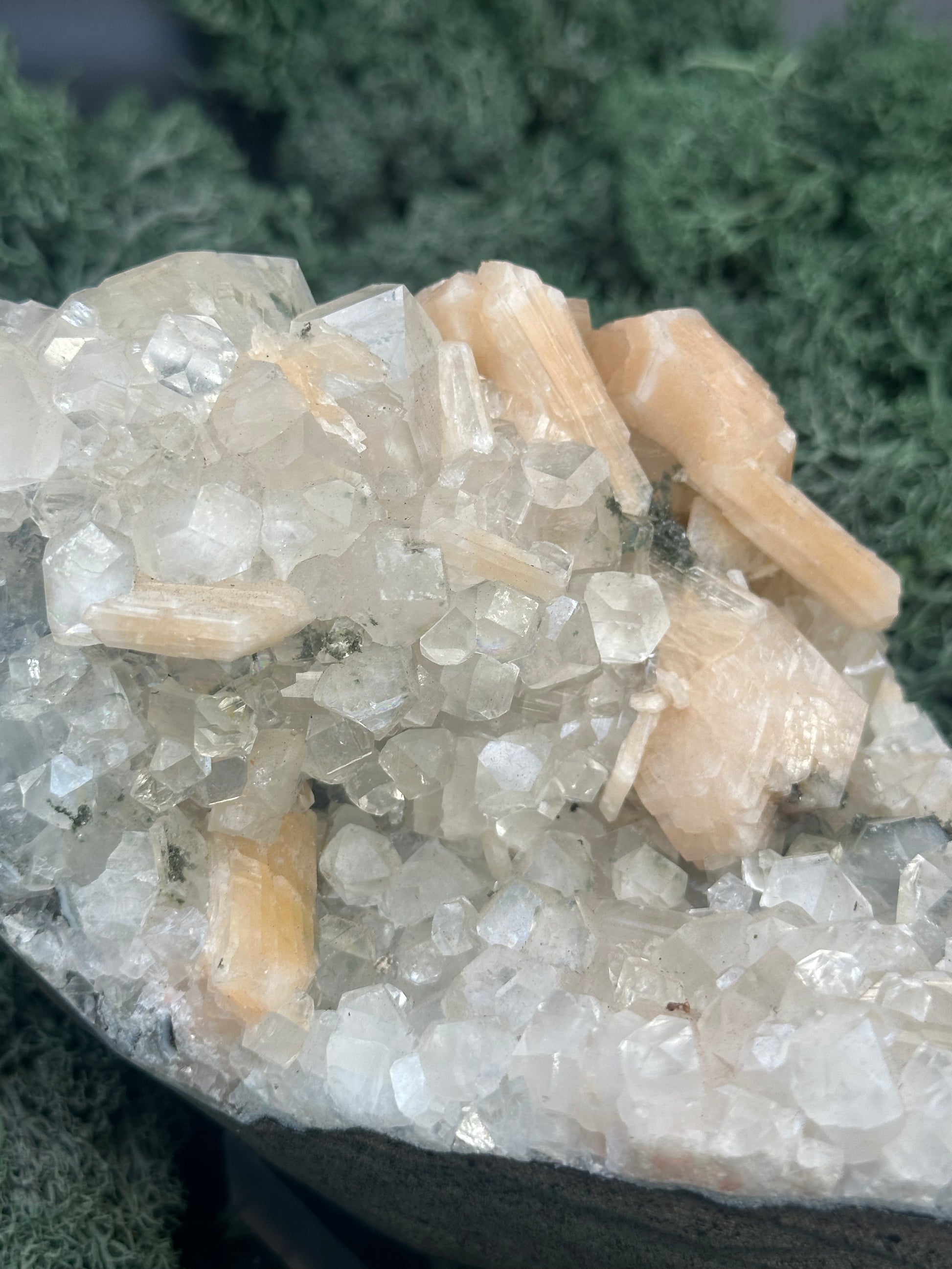 Apophyllit Stilbit Cluster XL aus Indien (1882g) - crystal paradise