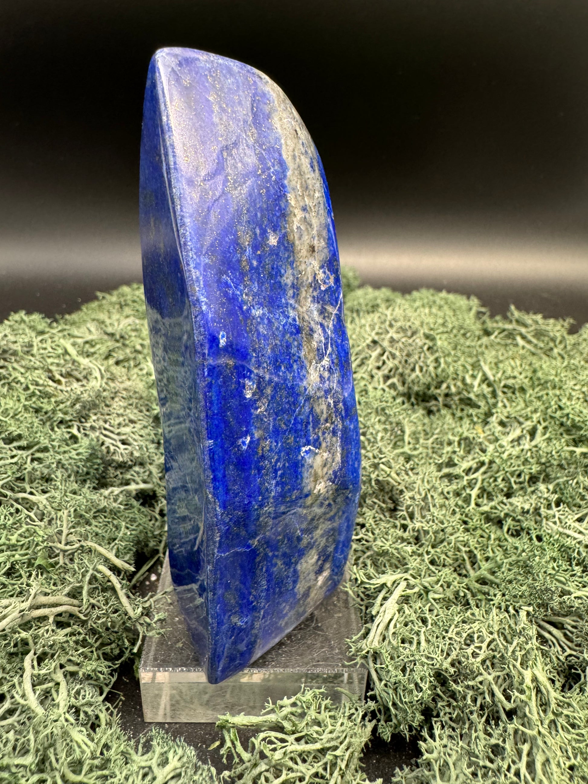 Lapis Lazuli Freeform poliert aus Afghansitan (387g) - intensives blau schön gemustert - crystal paradise