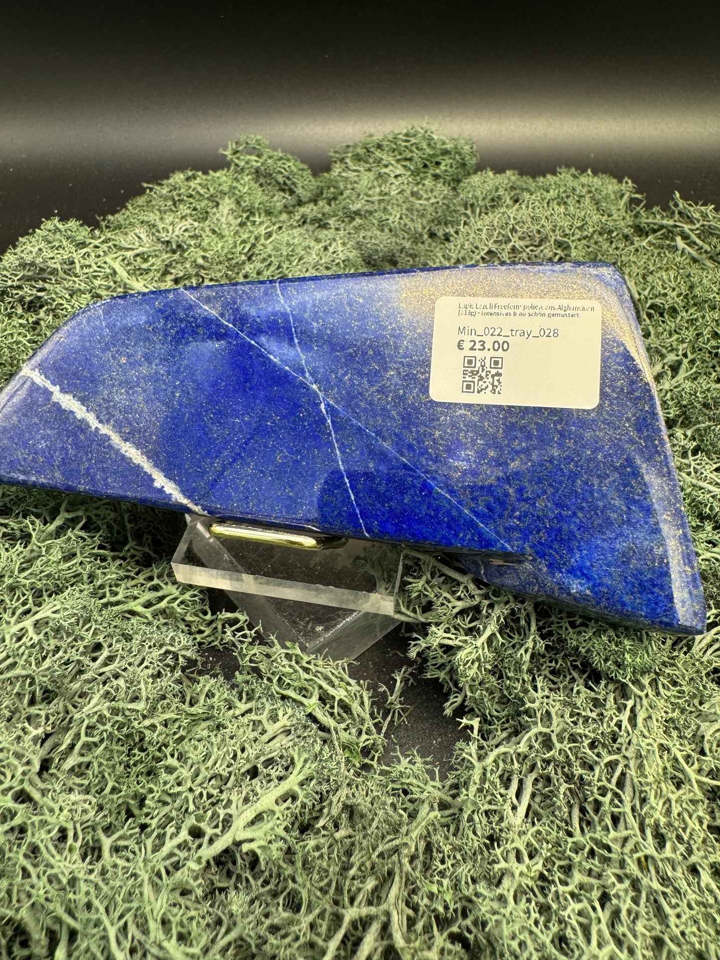 Lapis Lazuli Freeform poliert aus Afghansitan (313g) - intensives blau schön gemustert - crystal paradise