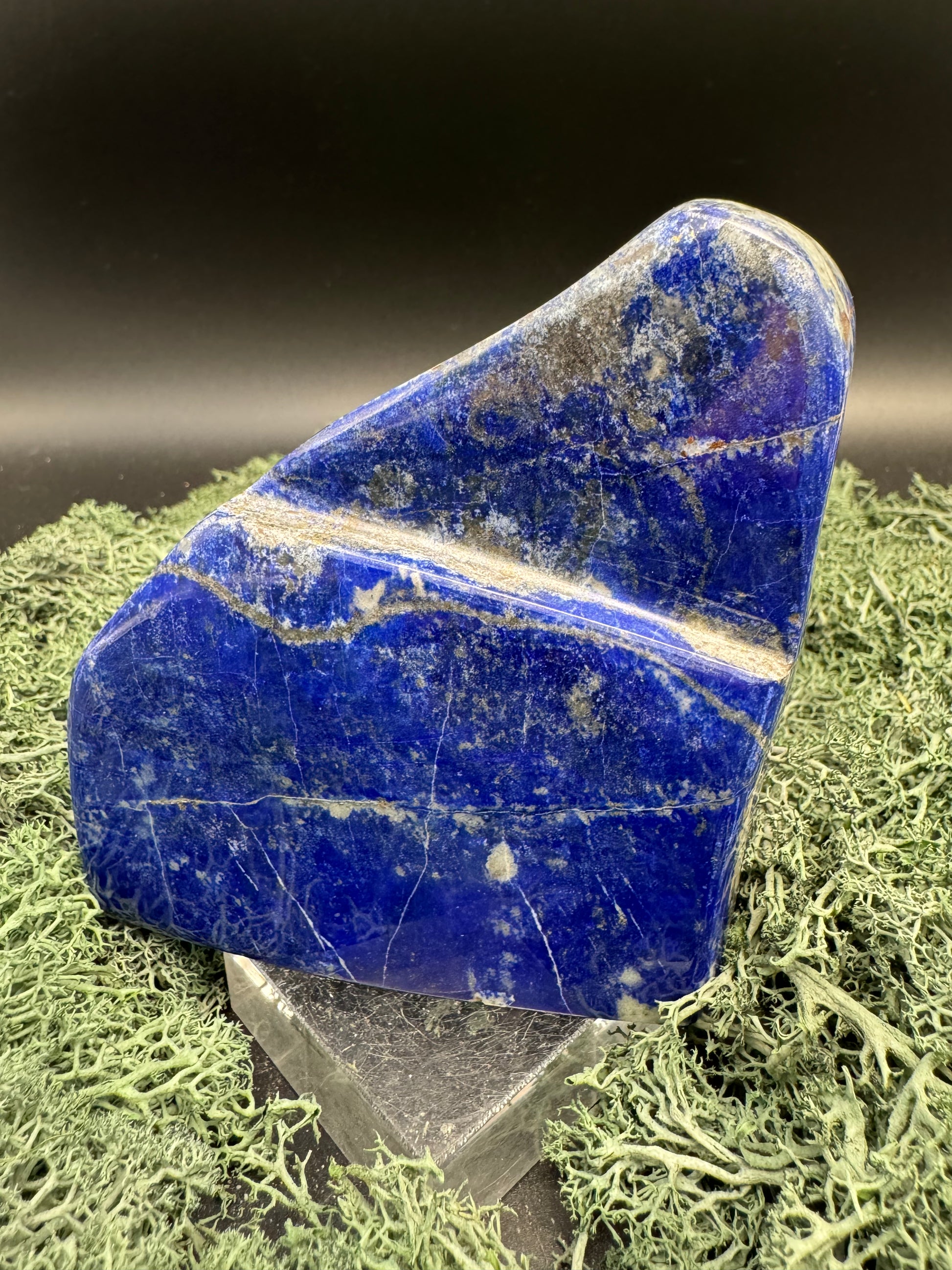 Lapis Lazuli Freeform poliert aus Afghansitan (463g) - intensives blau schön gemustert - crystal paradise