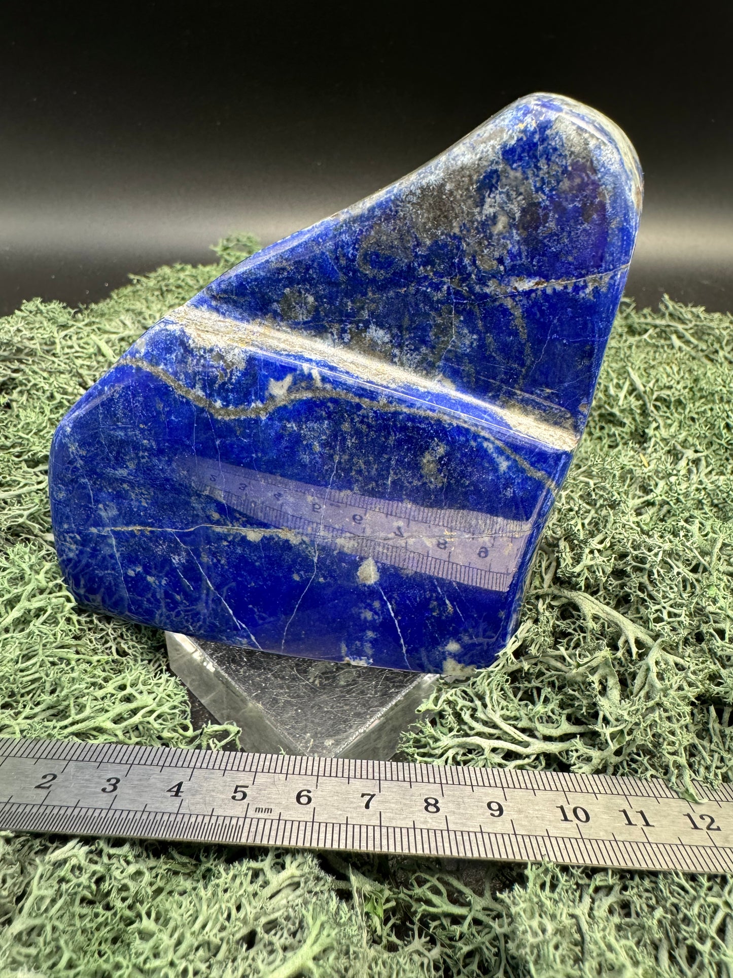 Lapis Lazuli Freeform poliert aus Afghansitan (463g) - intensives blau schön gemustert - crystal paradise