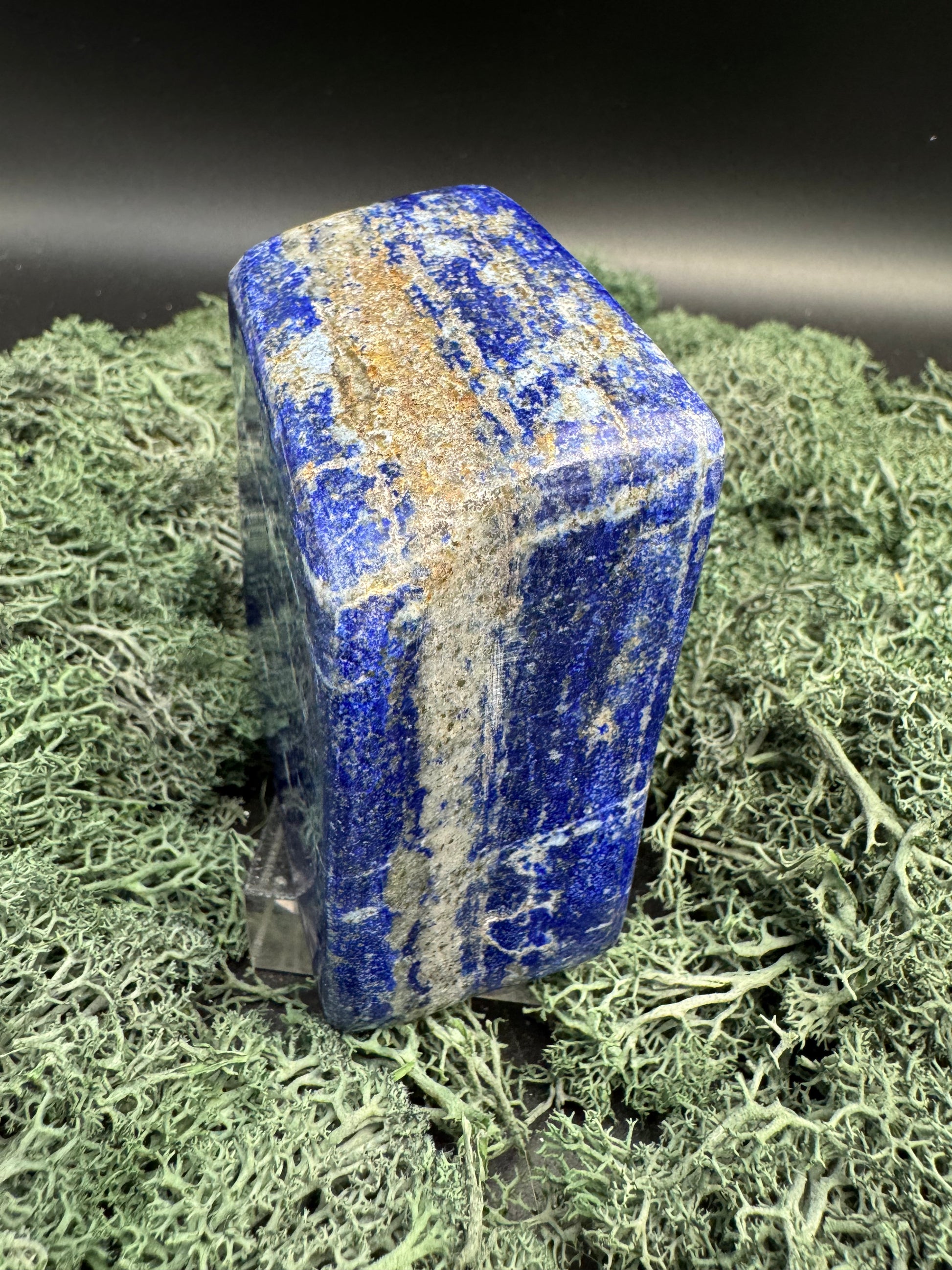 Lapis Lazuli Freeform poliert aus Afghansitan (583g) - intensives blau schön gemustert - crystal paradise