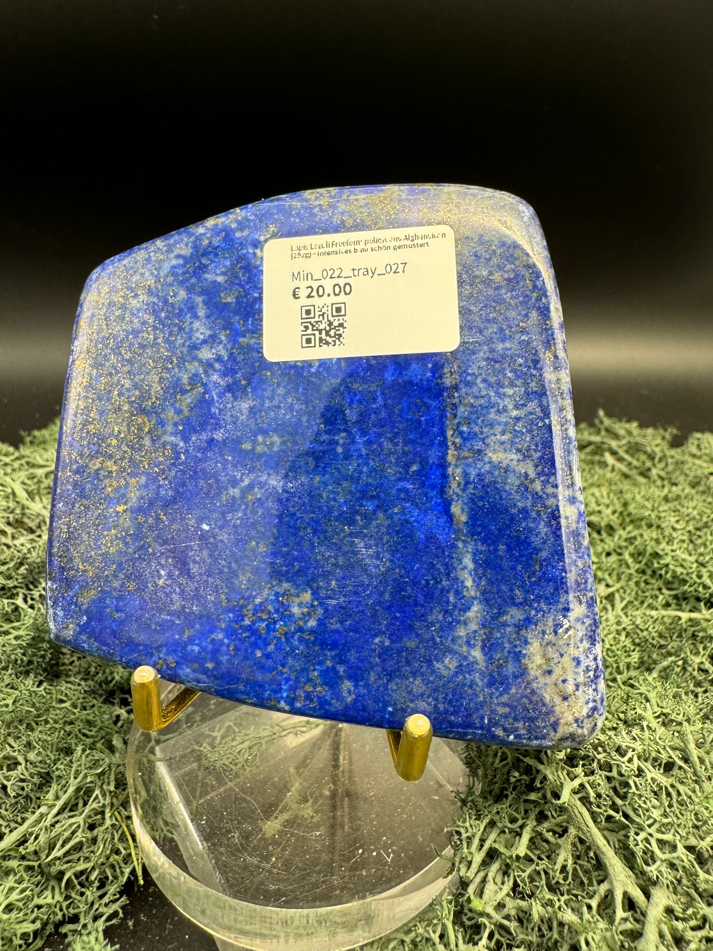 Lapis Lazuli Freeform poliert aus Afghansitan (292g) - intensives blau schön gemustert - crystal paradise