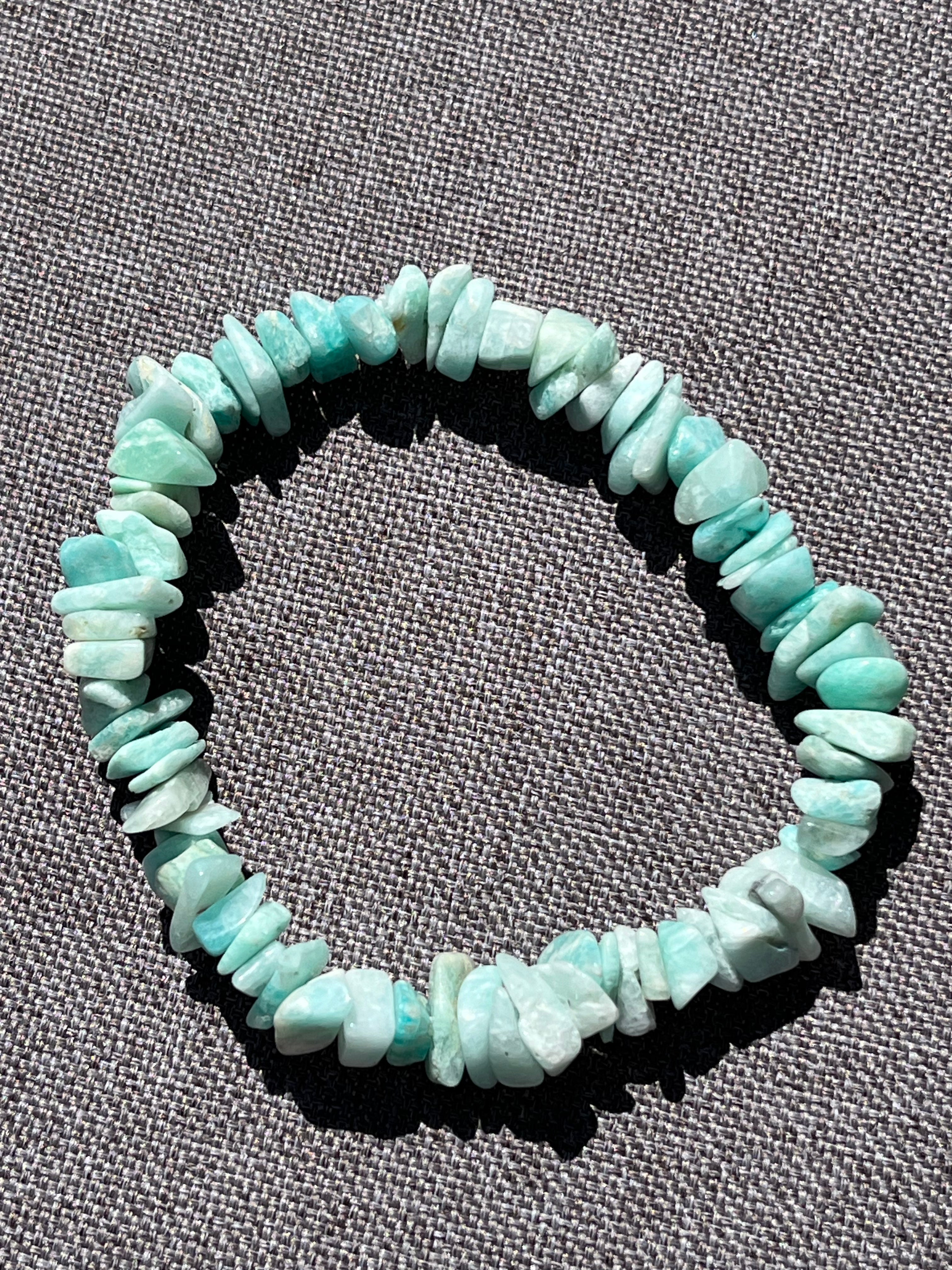 Armband aus Amazonit-Chipstone-Perlen  - 1 Stück - crystal paradise