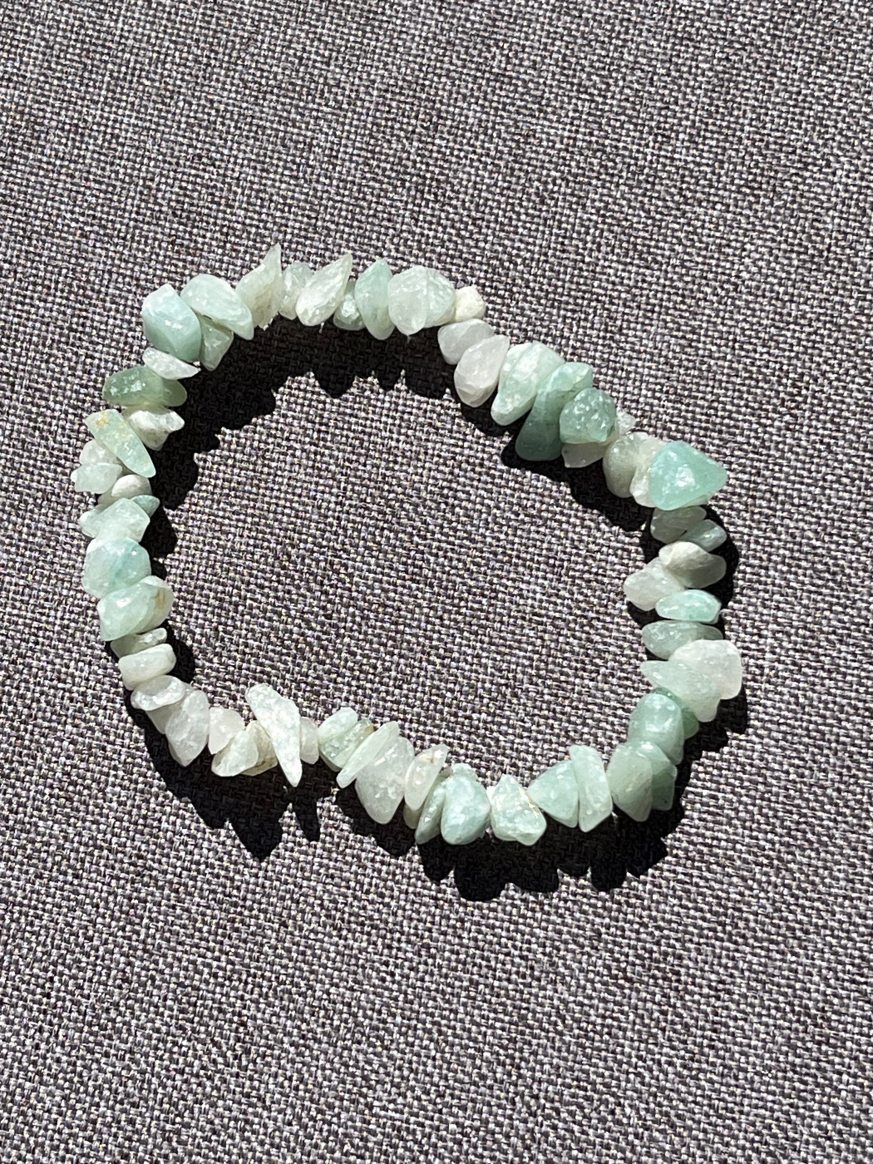 Armband aus Moosachat-Chipstone-Perlen  - 10 Stück - crystal paradise