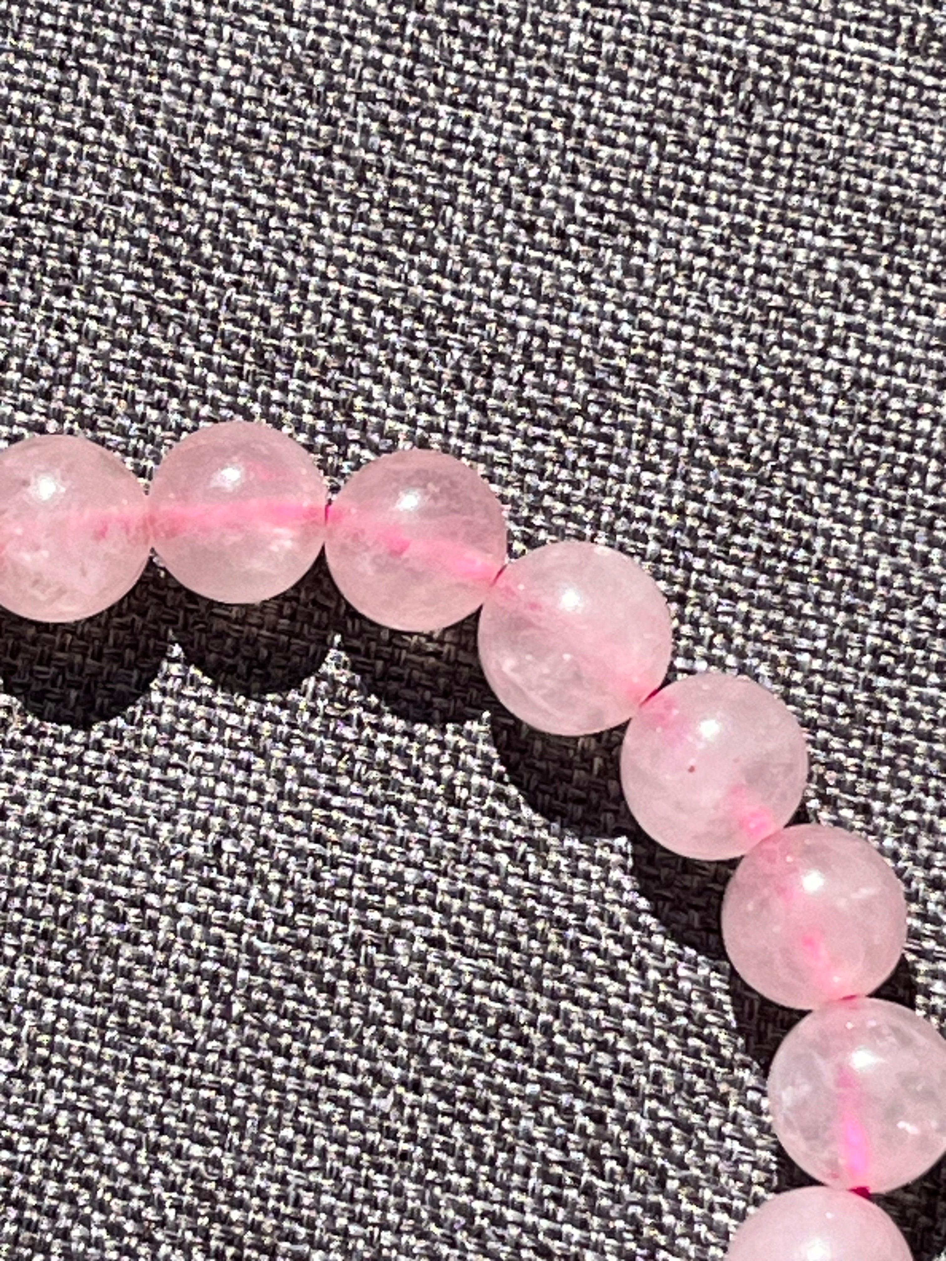 Armband aus Rosenquarz-Perlen 8 mm - 1 Stück - crystal paradise