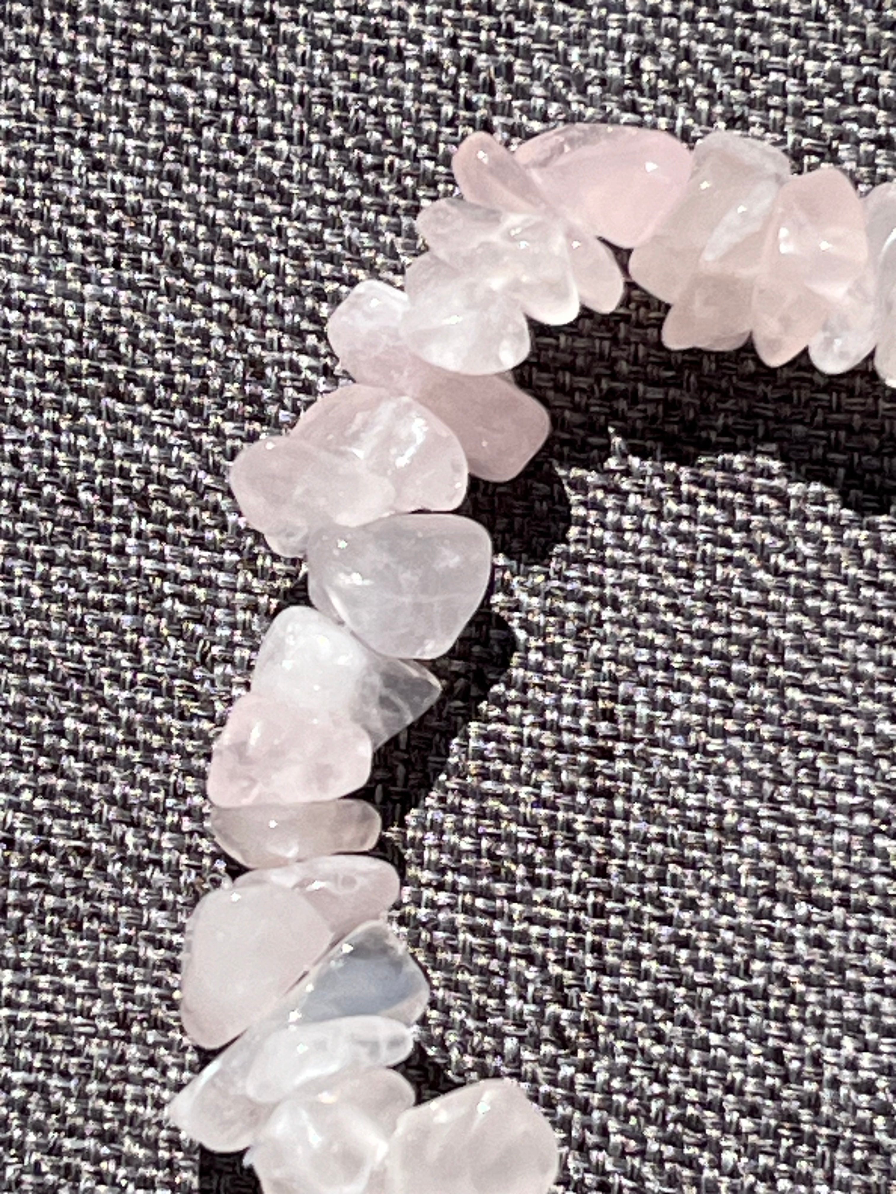 Armband aus Rosenquarz-Chipstone-Perlen  - 10 Stück - crystal paradise