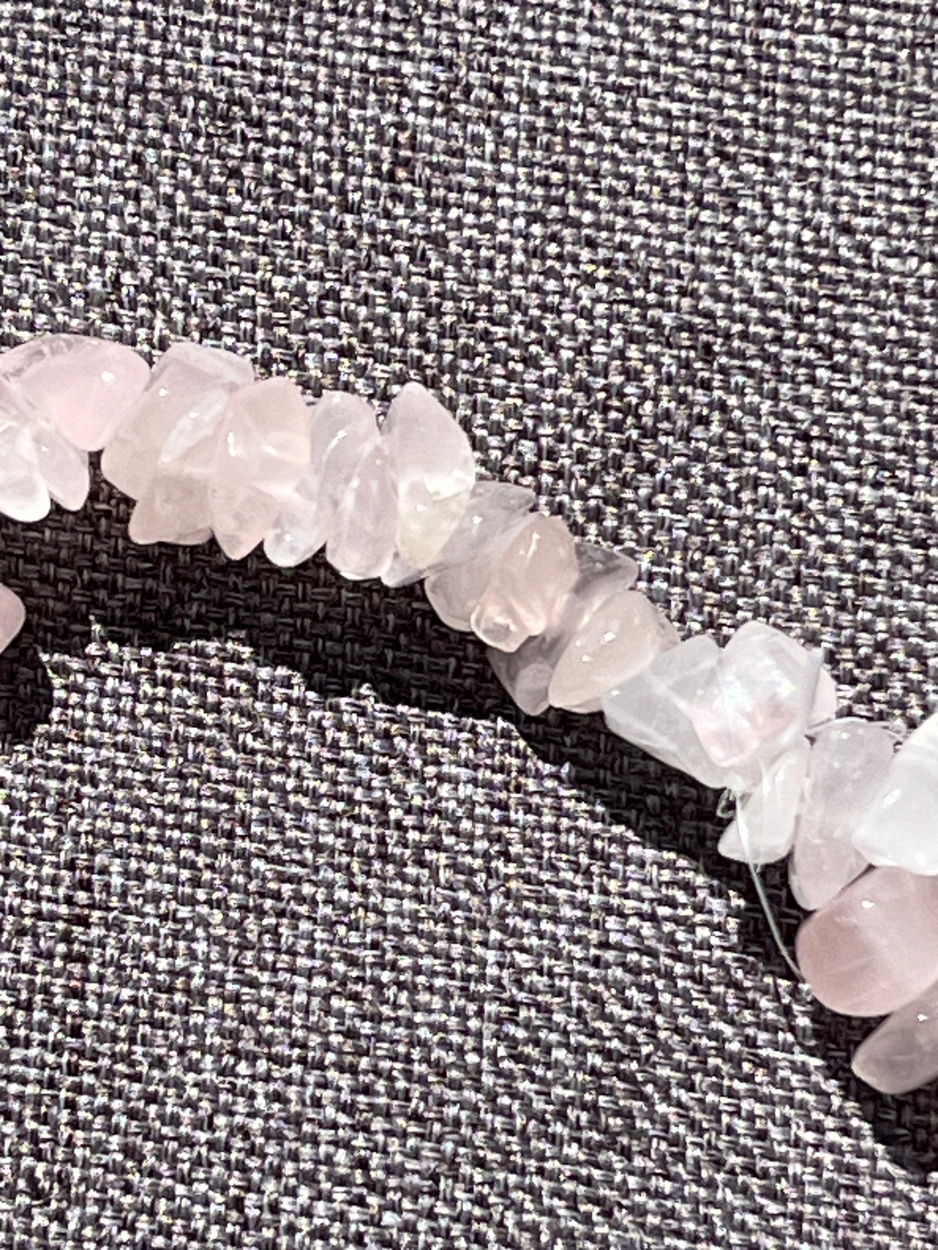 Armband aus Rosenquarz-Chipstone-Perlen  - 10 Stück - crystal paradise
