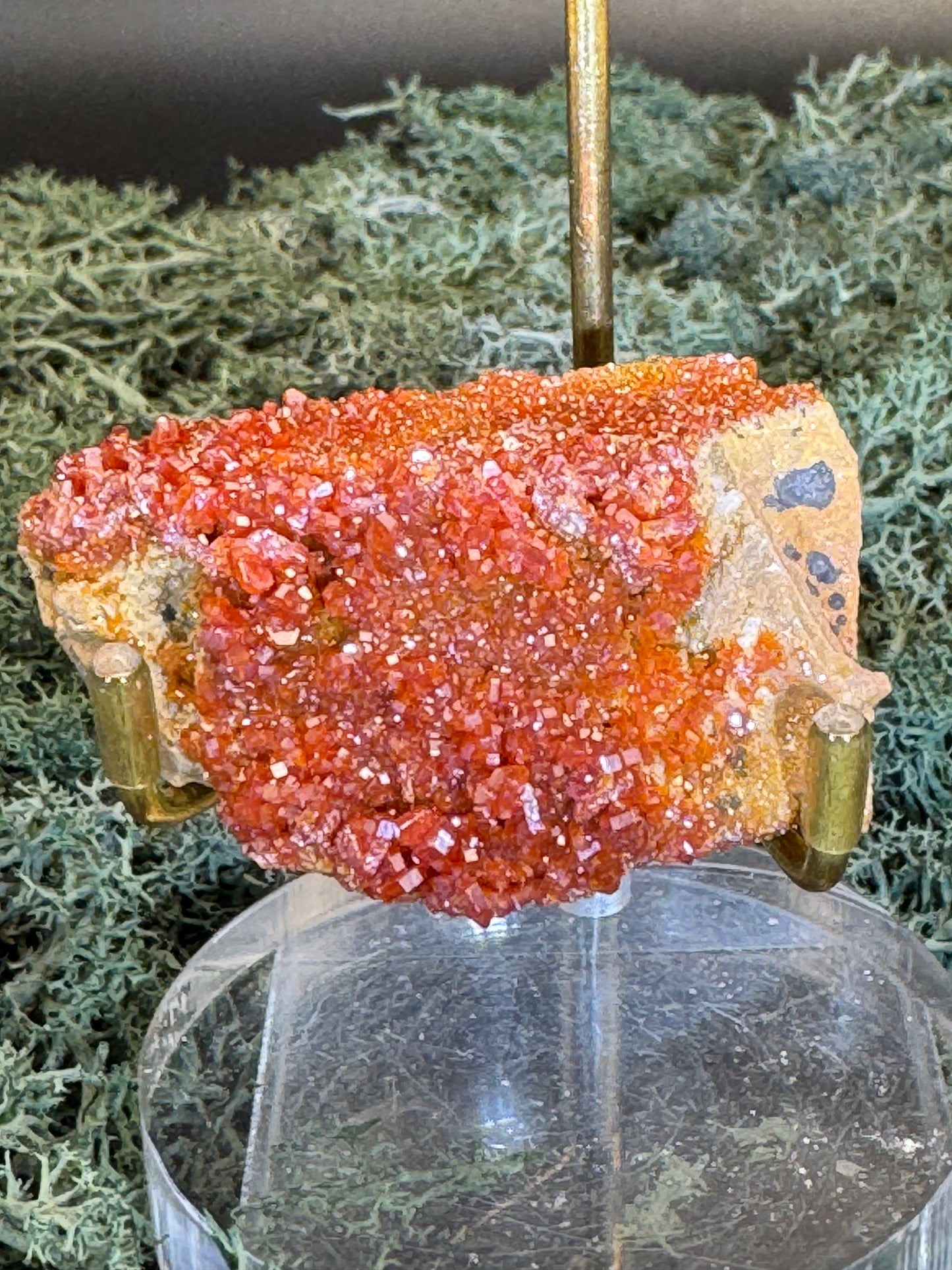 Vanadinit aus Mibladen, Marokko (53g) - Stufe - sehr schöne rote Kristalle - crystal paradise