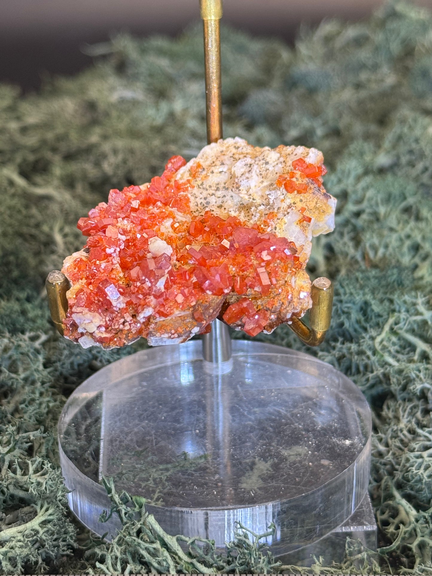 Vanadinit aus Mibladen, Marokko (65g) - Stufe - sehr schönes Kristallsystem - crystal paradise