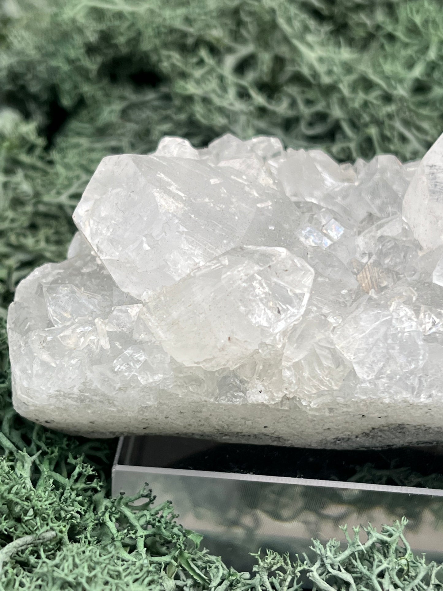 Apophyllit Handstufe aus Indien (146g) - schöne grosse Kristalle - crystal paradise