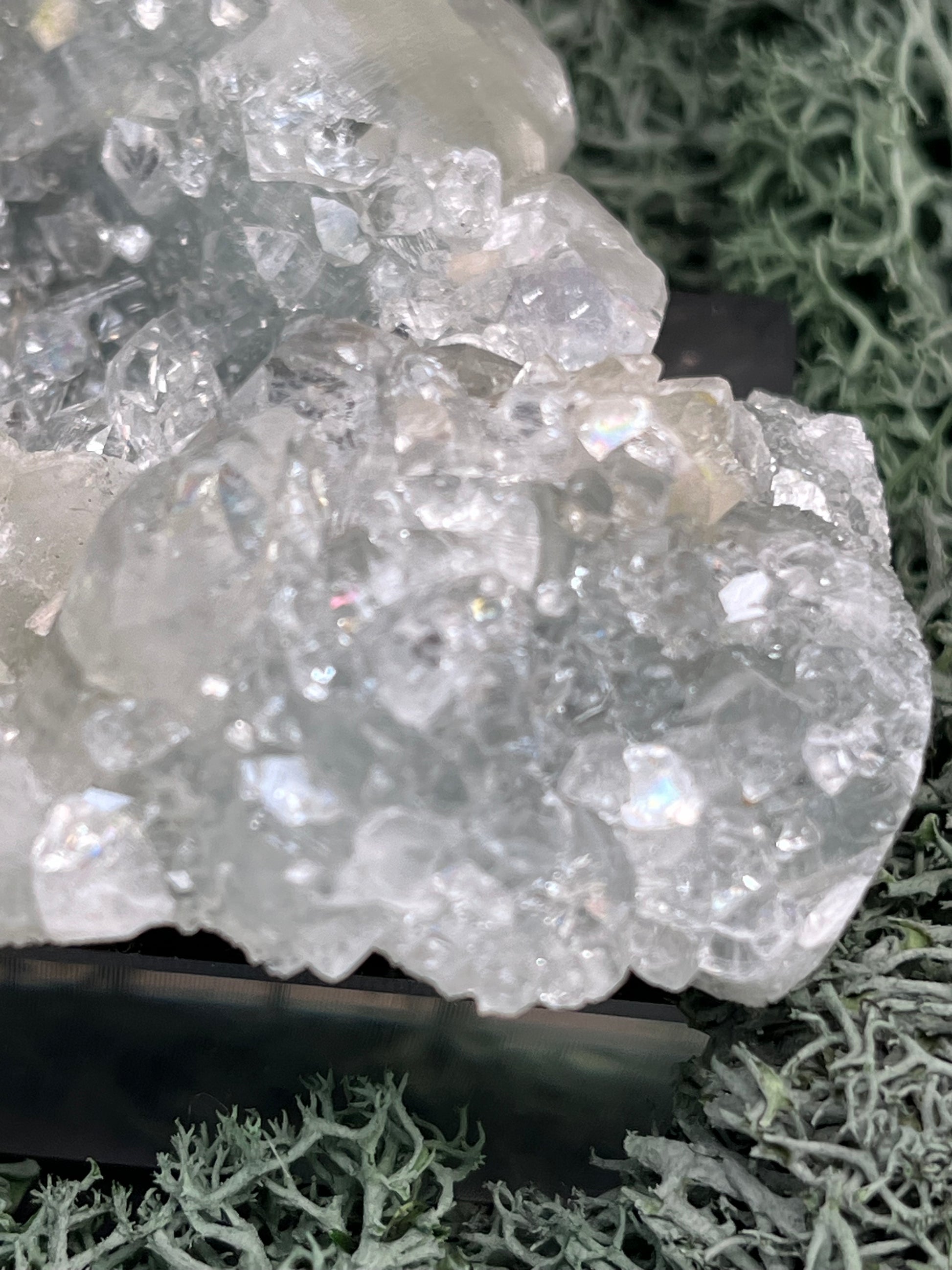 Apophyllit Handstufe aus Indien (115g) - schöne grosse Kristalle - crystal paradise