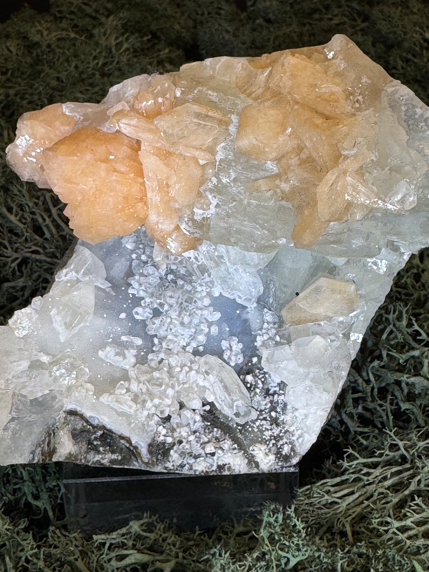 Apophyllit Stilbit Cluster aus Indien (639g) - crystal paradise