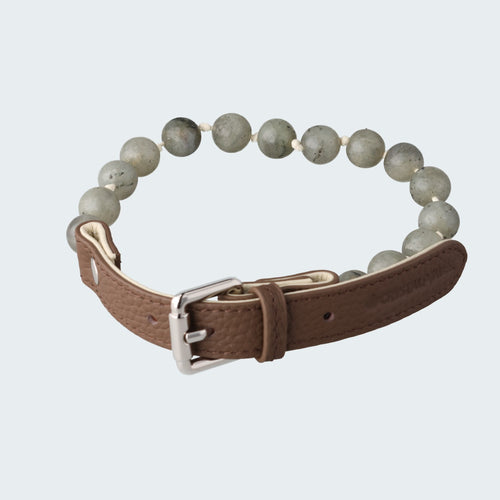 Labradorit–wirkt ausgleichend bei Stimmungsschwankungen - Hundehalsband crystalpower® - crystal paradise