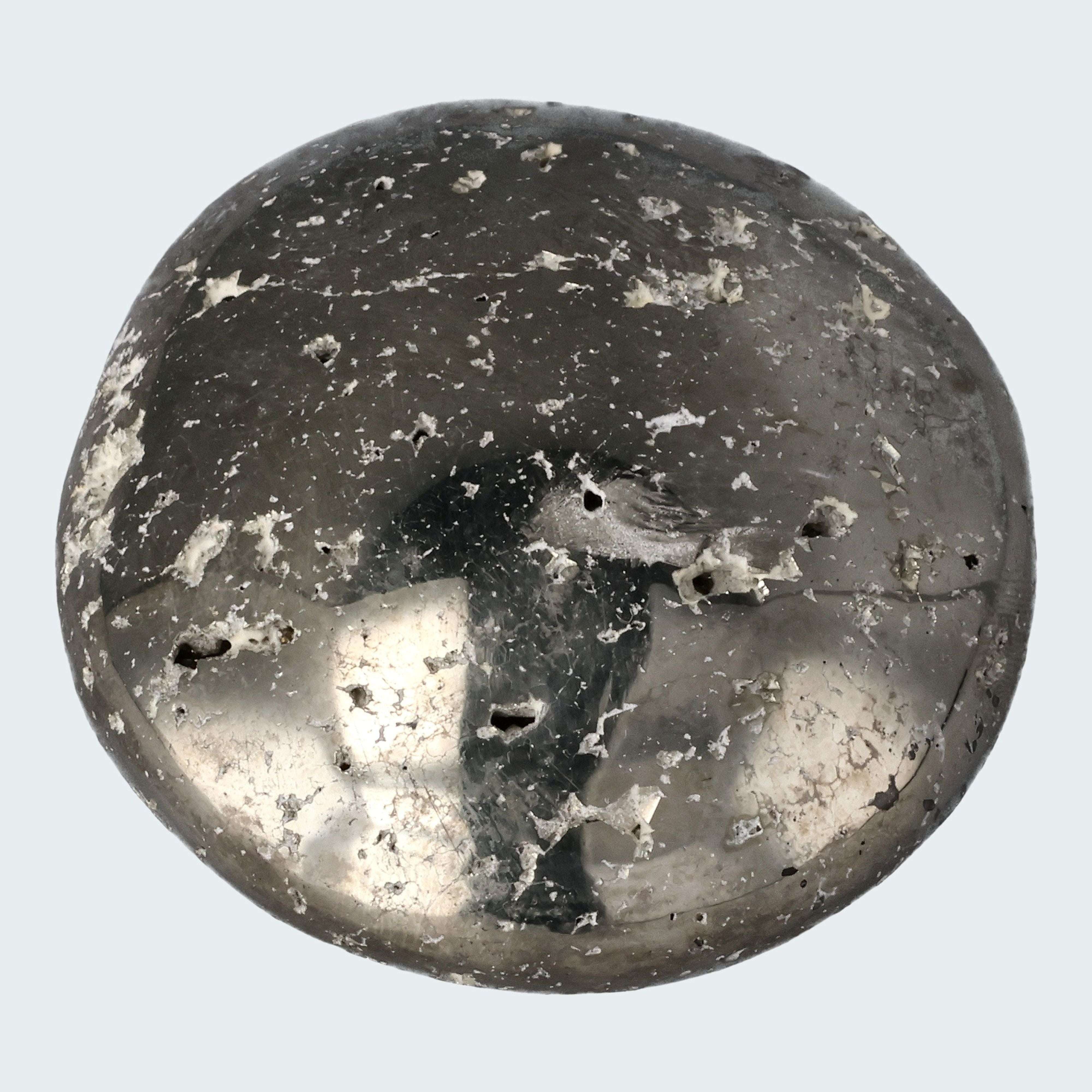 Pyrit Druzy Handschmeichler aus Huánuco, Peru (ca. 5,5 cm)