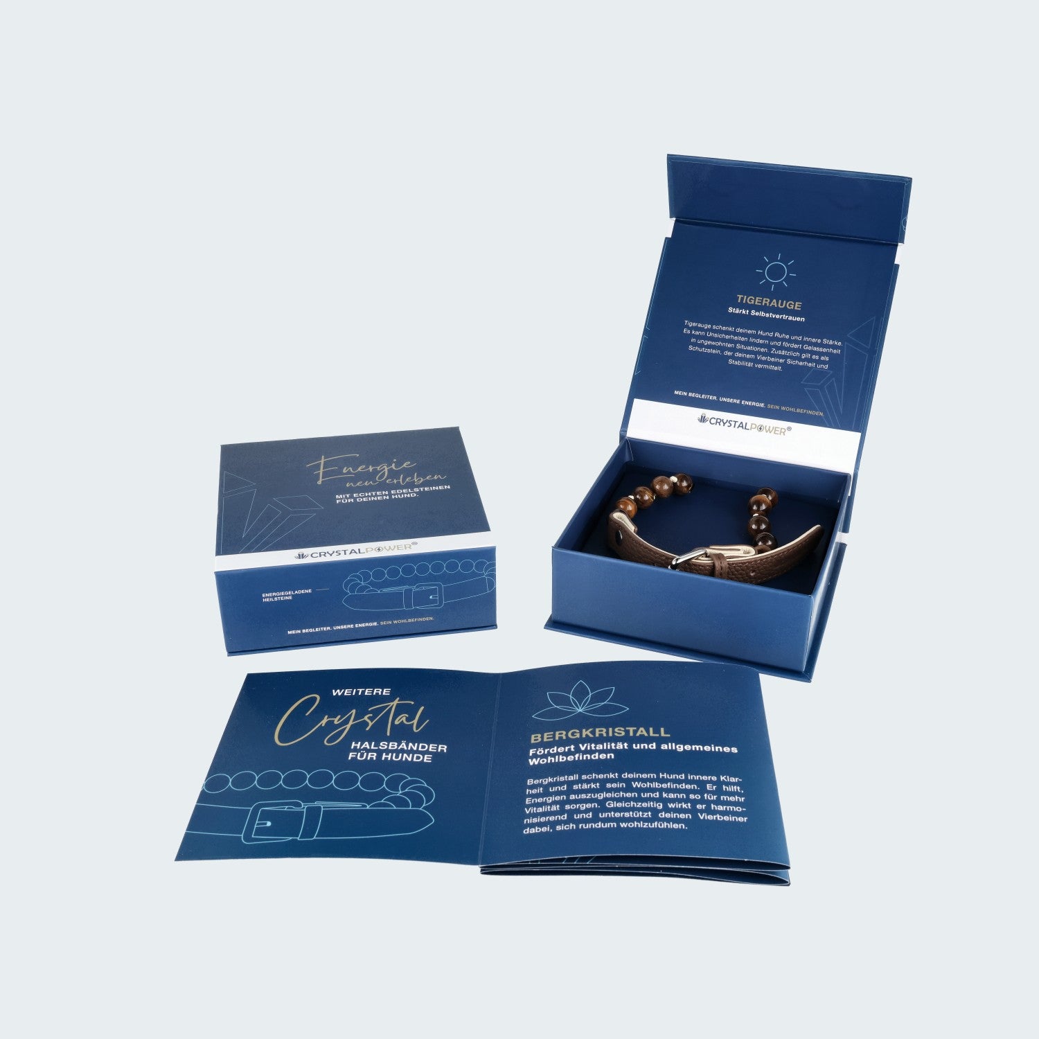 Tigerauge–stärkt Selbstvertrauen - Hundehalsband crystalpower®