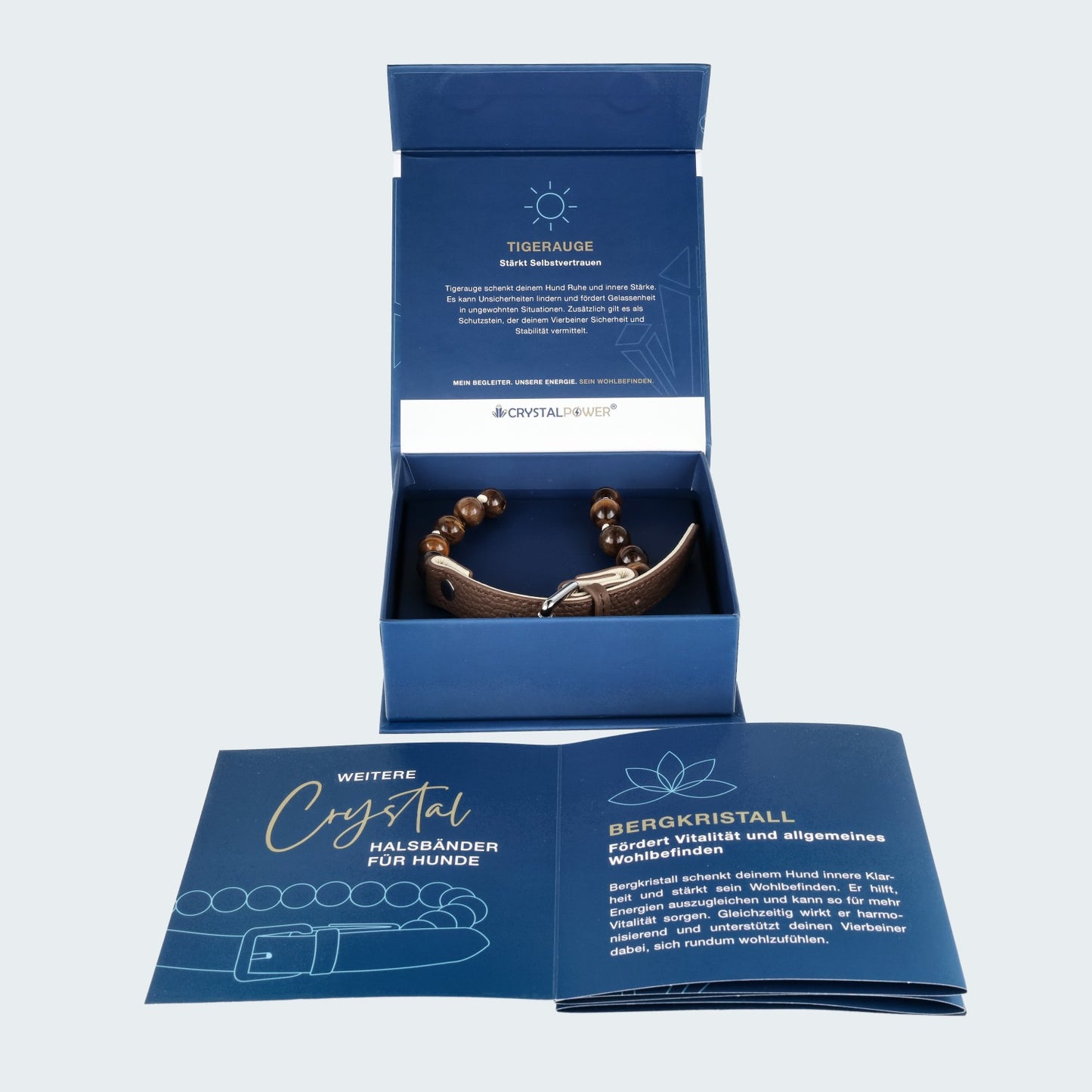 Tigerauge–stärkt Selbstvertrauen - Hundehalsband crystalpower®