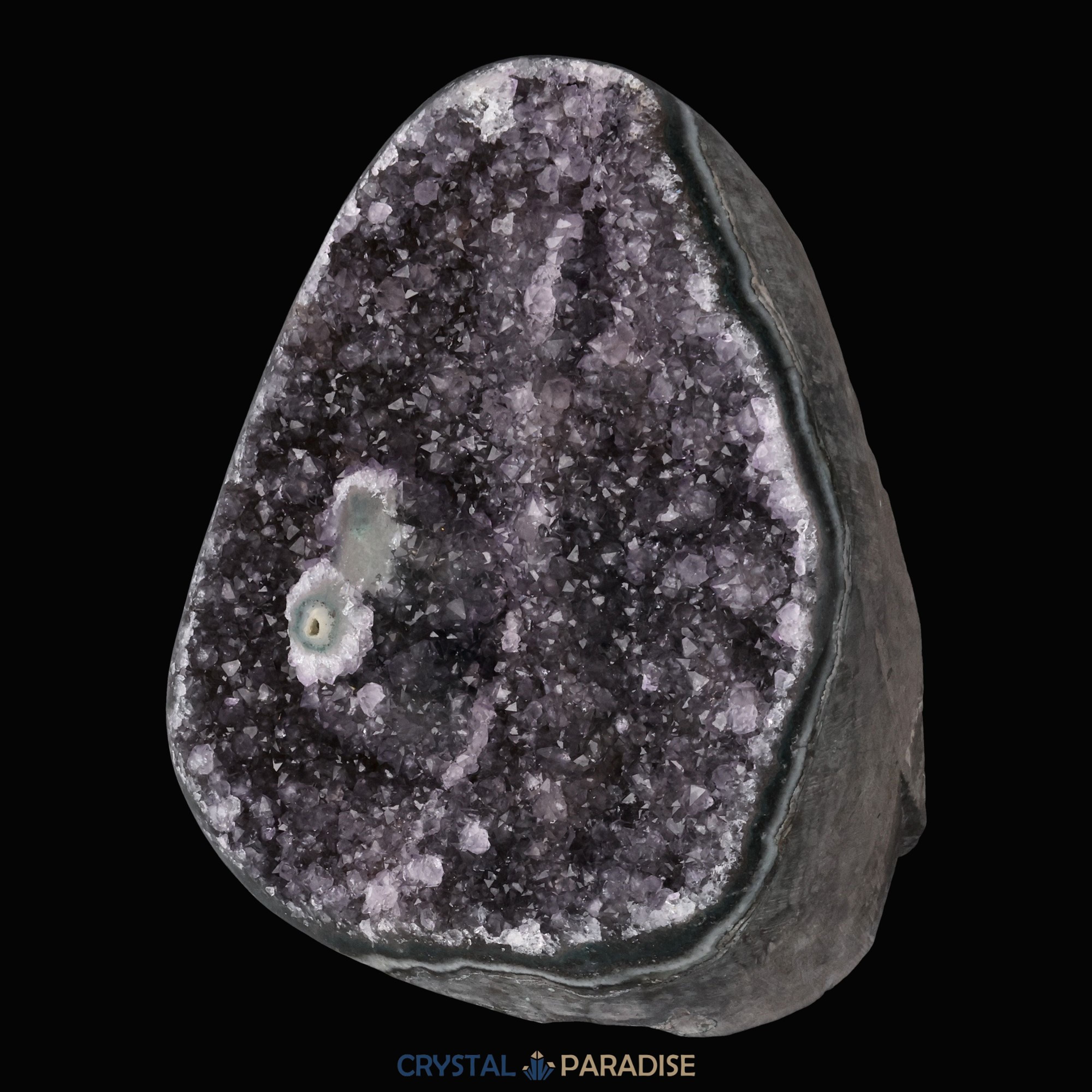 Achatisierte Amethyst Druse aus Uruguay (1010g) – Ansicht 5