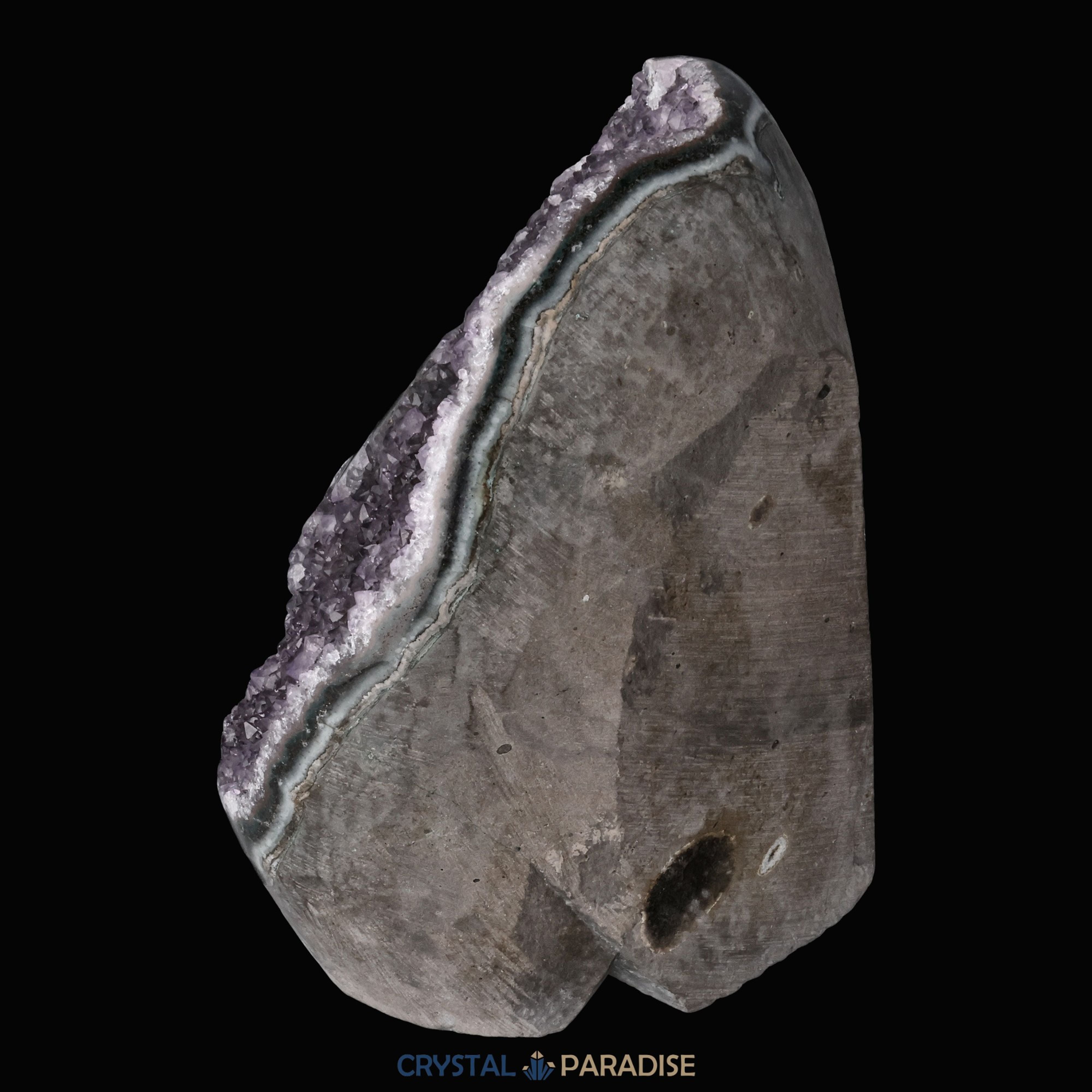 Achatisierte Amethyst Druse aus Uruguay (1010g) – Ansicht 6