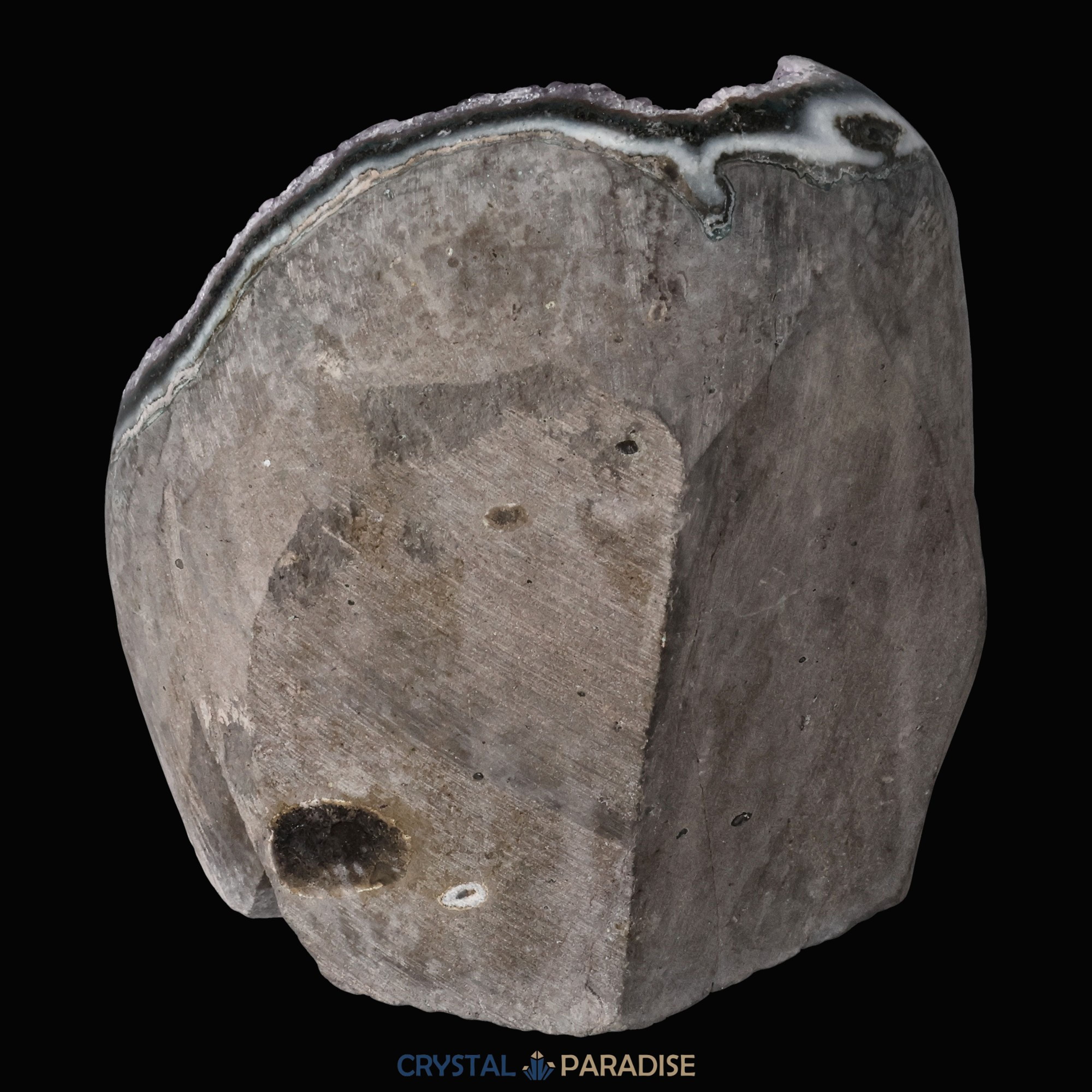 Achatisierte Amethyst Druse aus Uruguay (1010g) – Ansicht 7