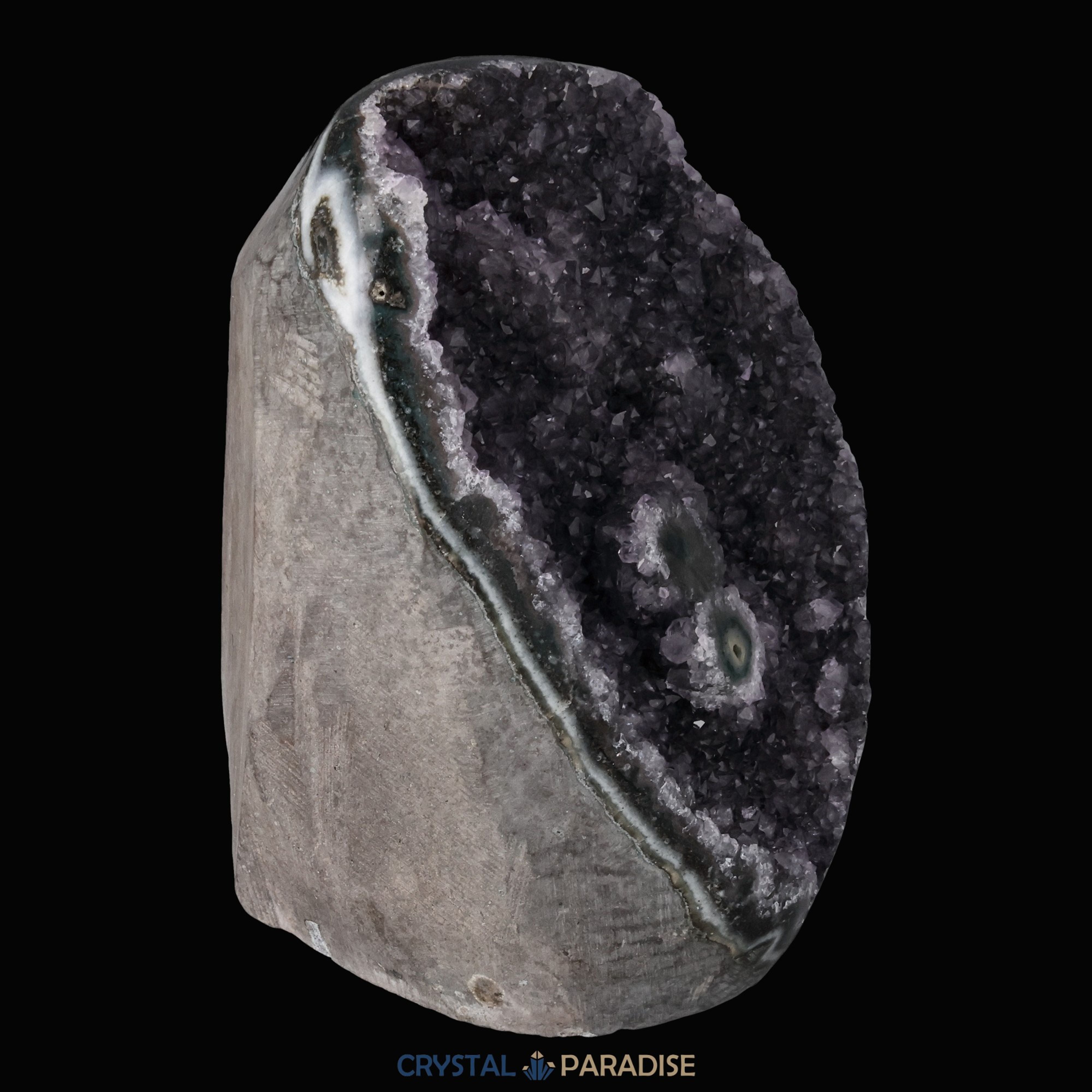 Achatisierte Amethyst Druse aus Uruguay (1010g) – Ansicht 9