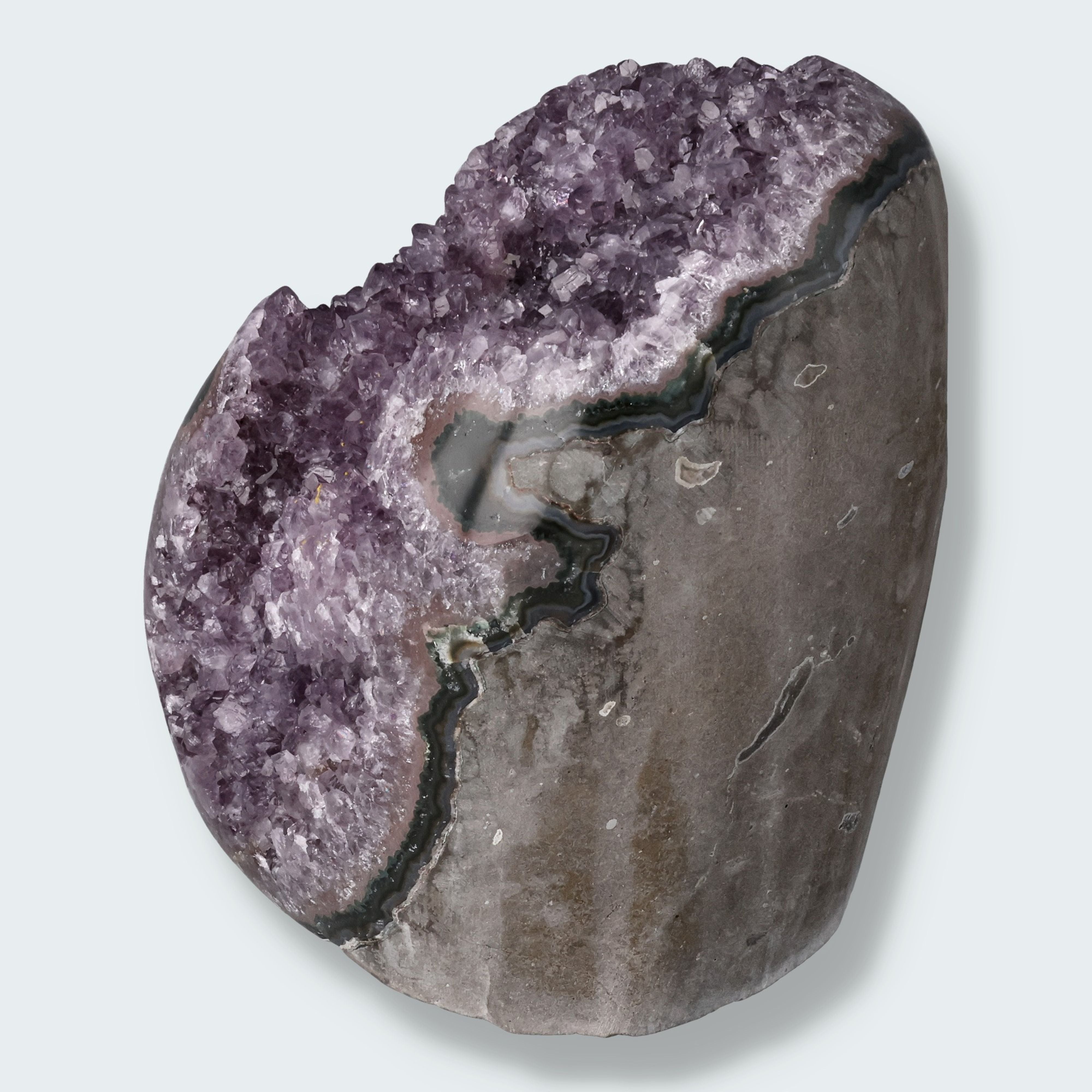 Achatisierte Amethyst Druse aus Uruguay (1155) – Ansicht 3