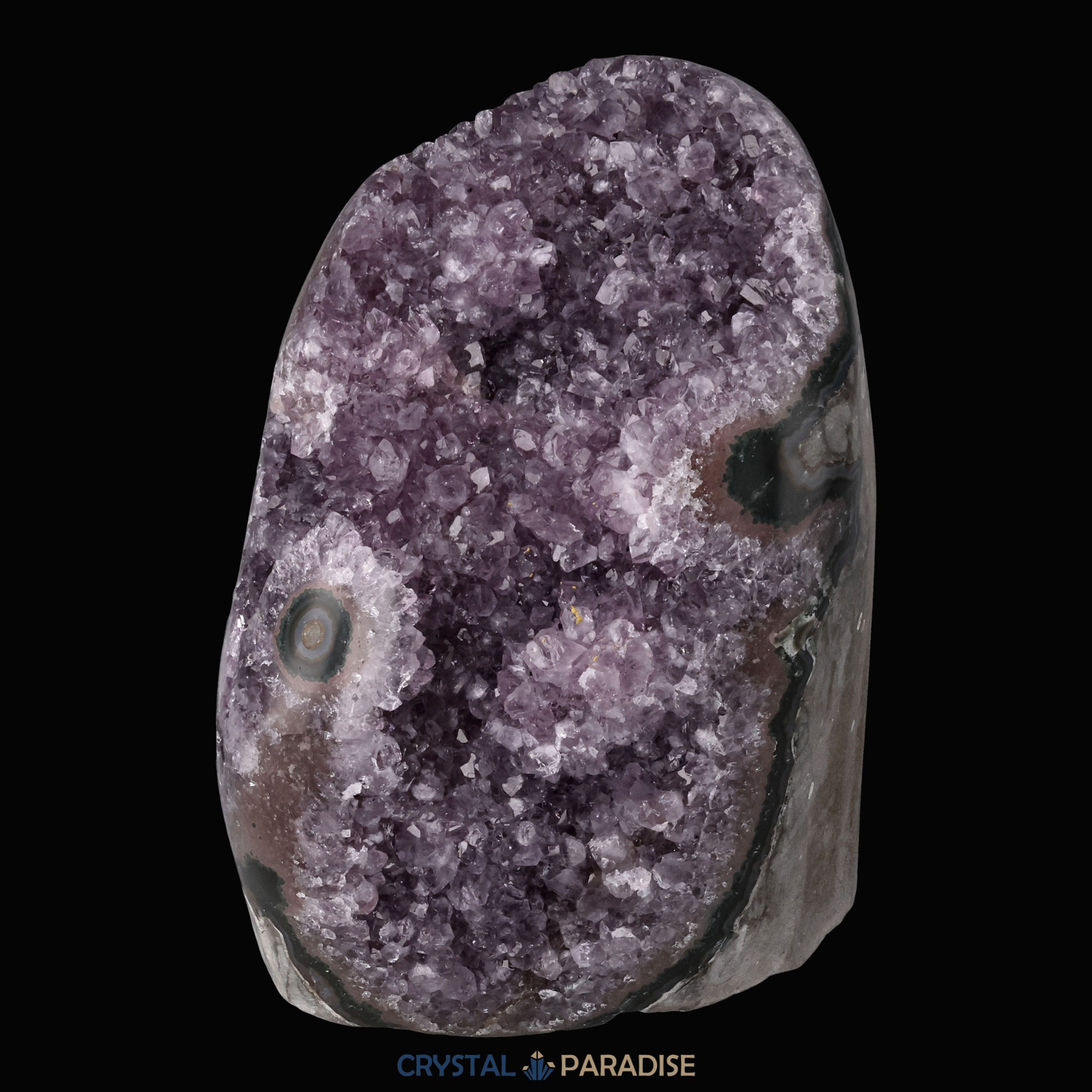 Achatisierte Amethyst Druse aus Uruguay (1155) – Ansicht 5