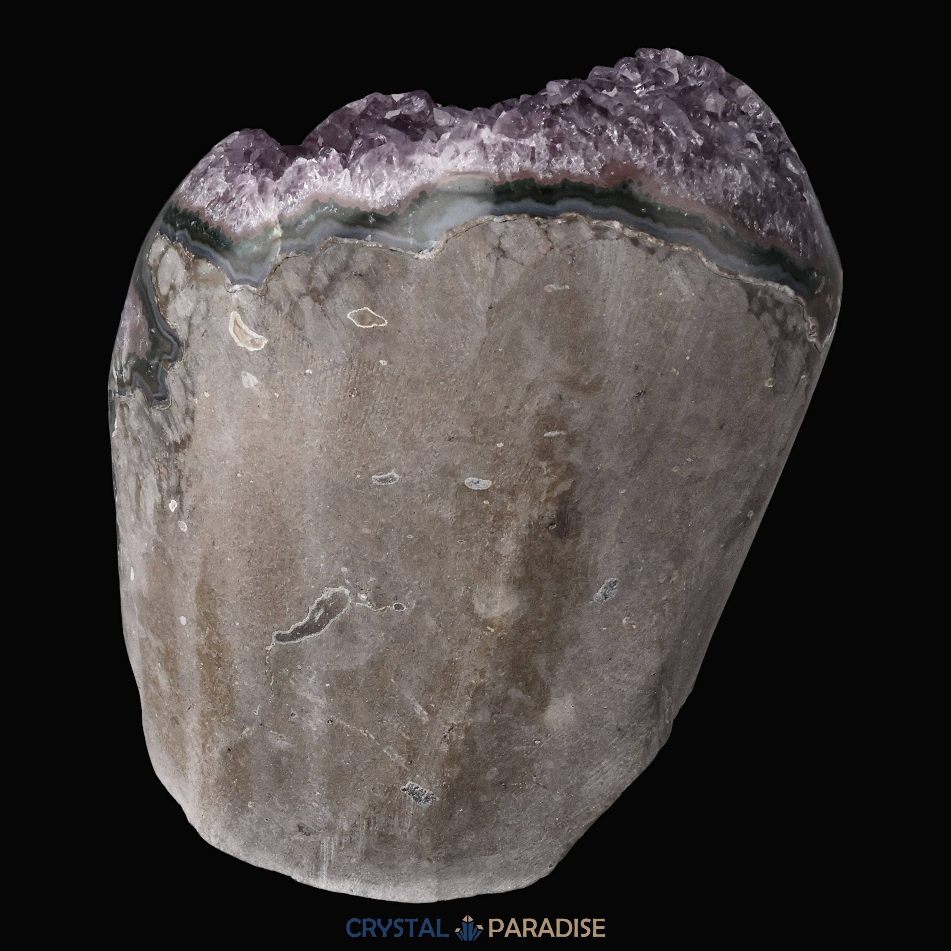 Achatisierte Amethyst Druse aus Uruguay (1155) – Ansicht 7