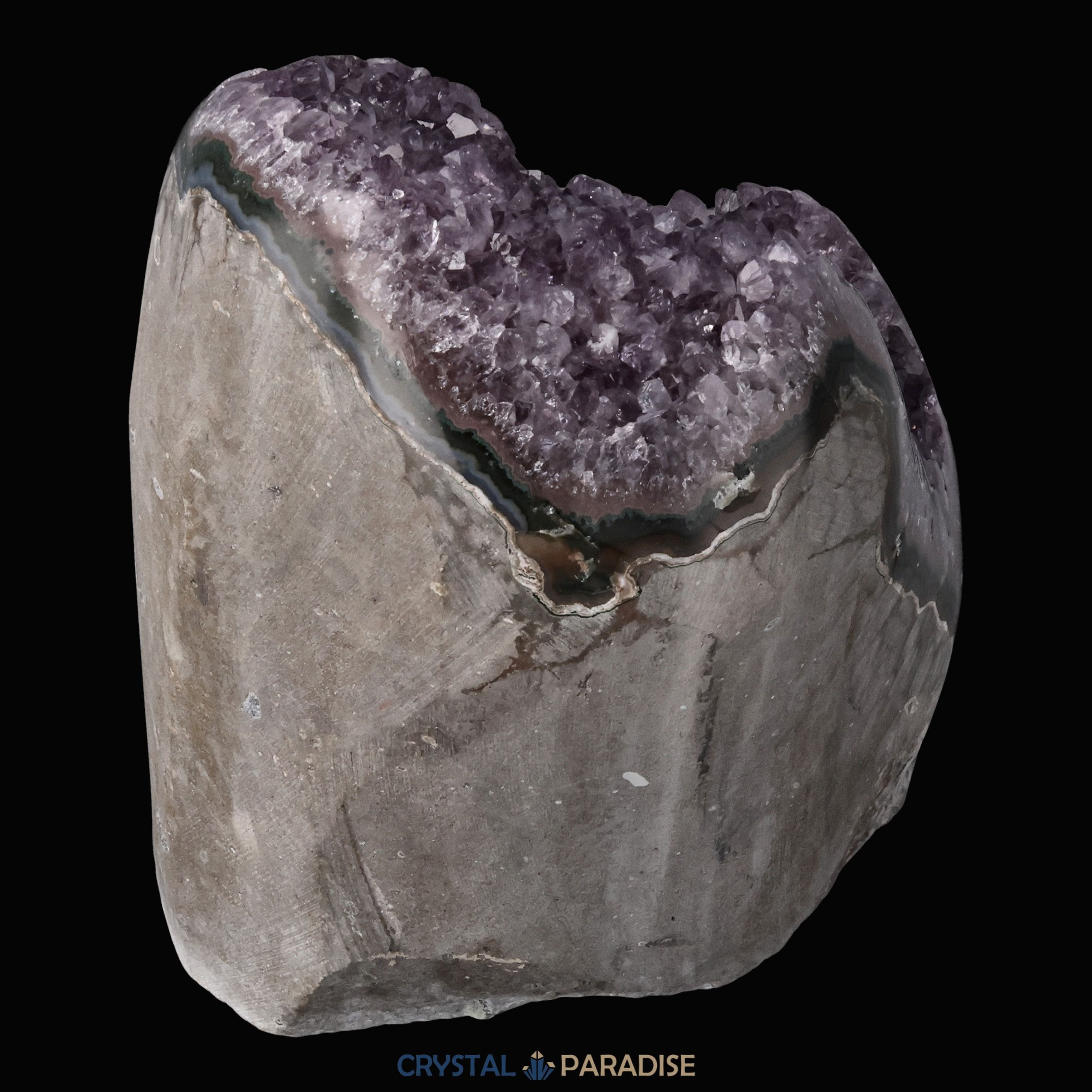 Achatisierte Amethyst Druse aus Uruguay (1155) – Ansicht 8