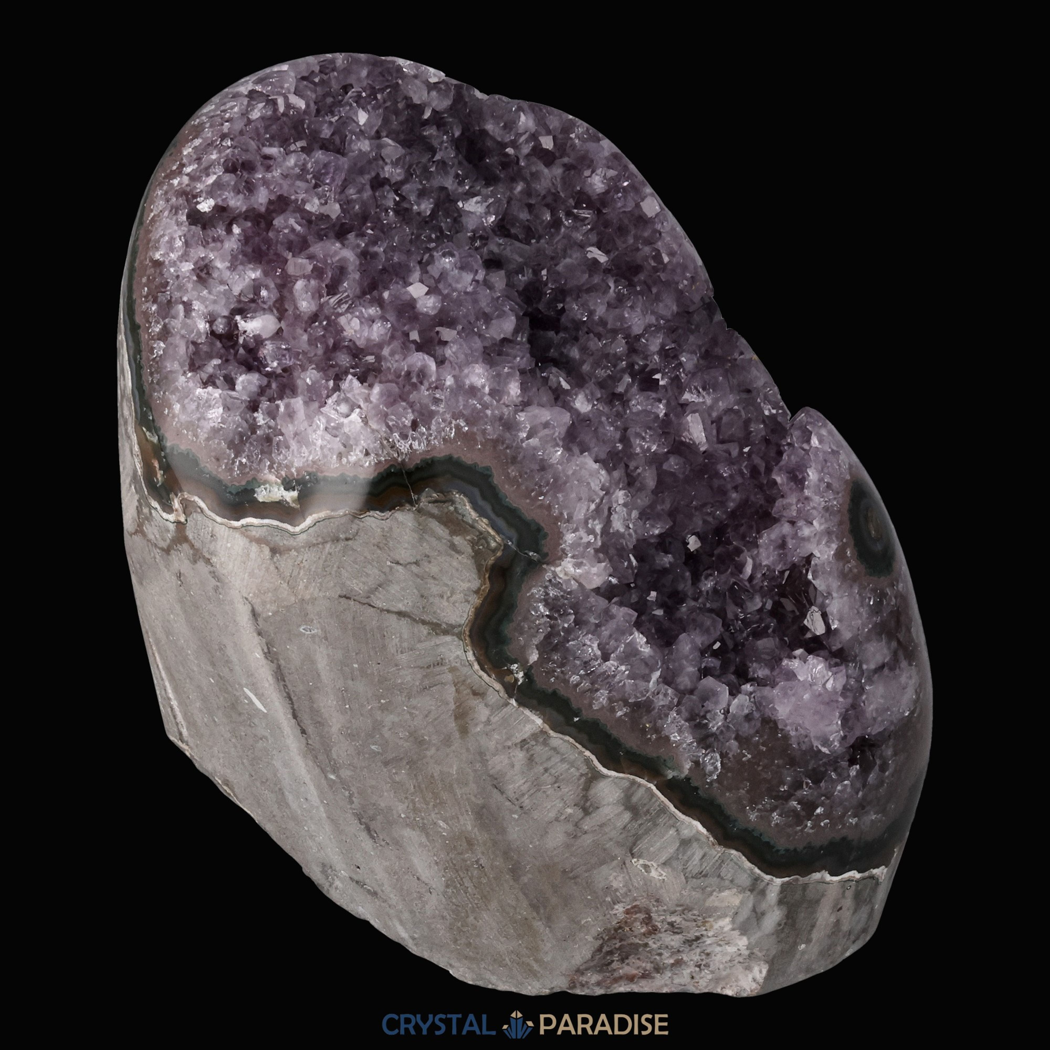 Achatisierte Amethyst Druse aus Uruguay (1155) – Ansicht 9