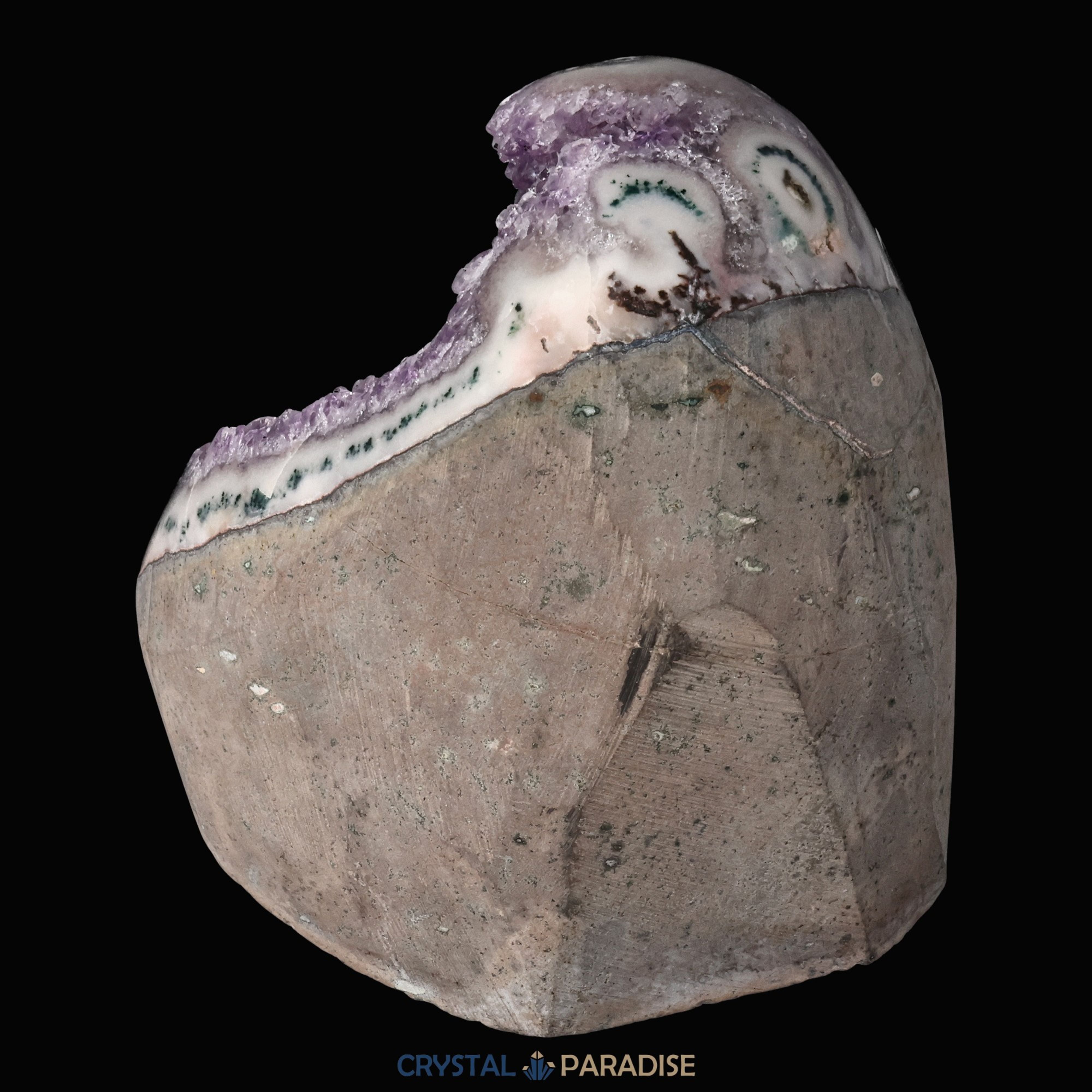Achatisierte Amethyst Druse aus Uruguay (1230g) – Ansicht 7