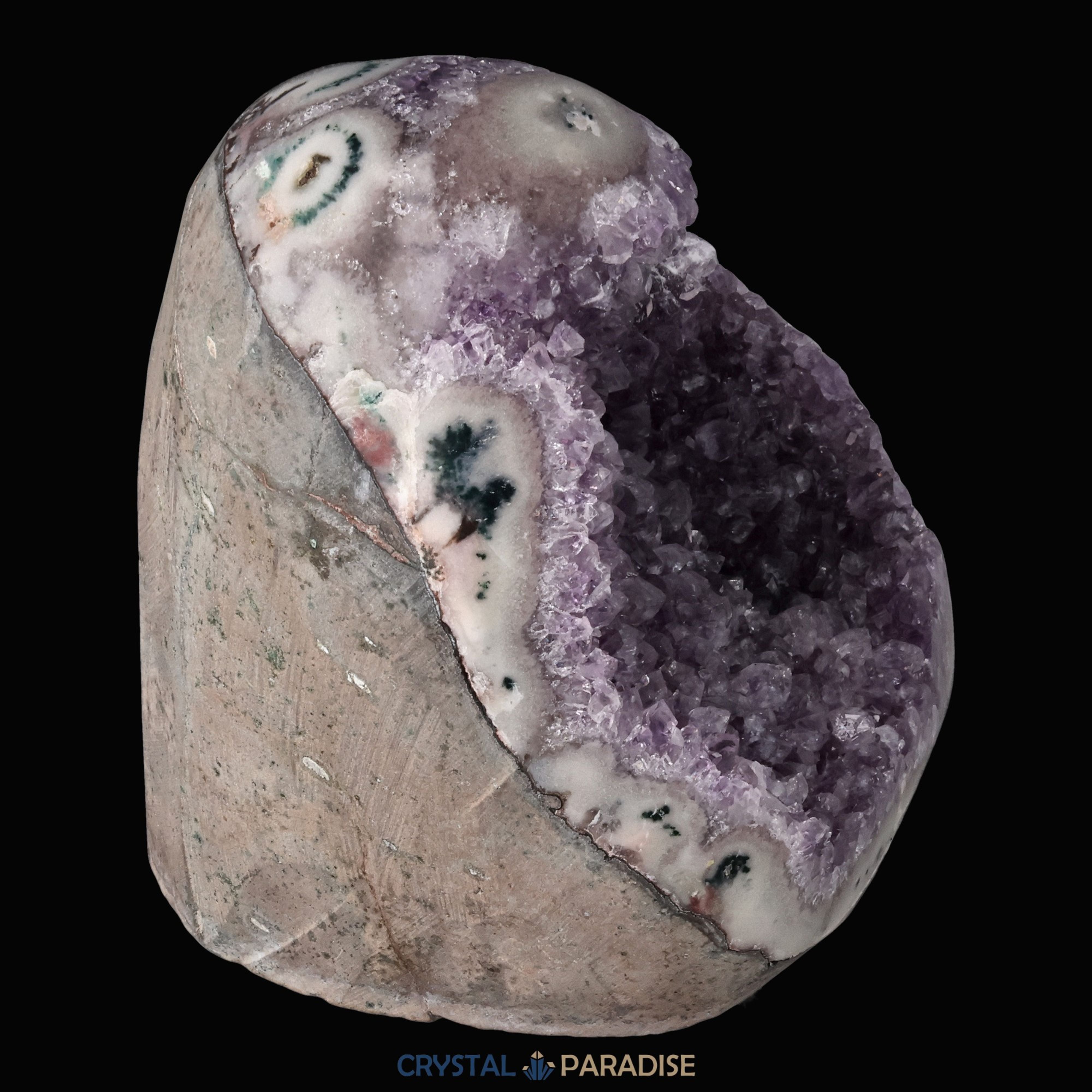 Achatisierte Amethyst Druse aus Uruguay (1230g) – Ansicht 9