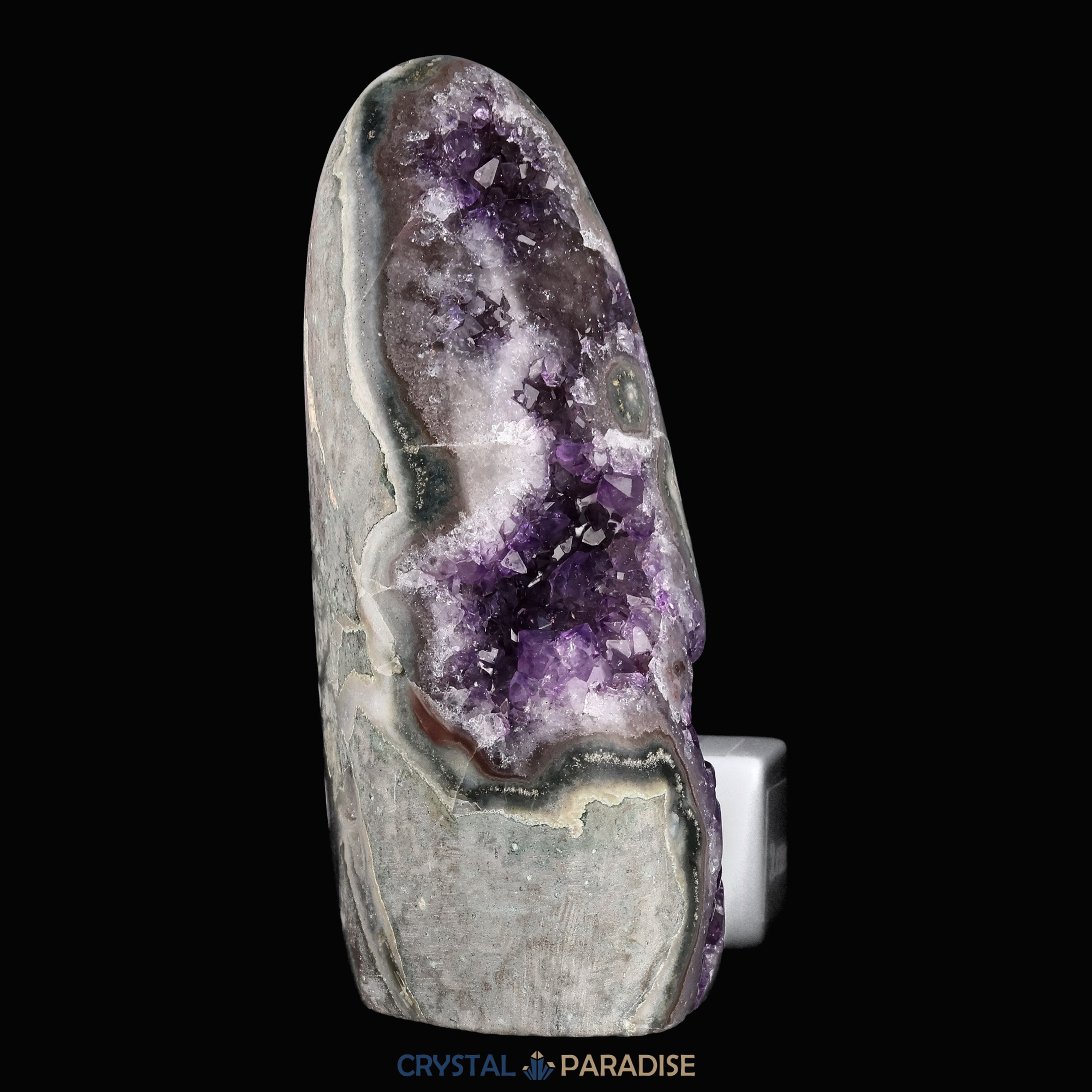 Achatisierte Amethyst Druse aus Uruguay (221g) – Ansicht 10