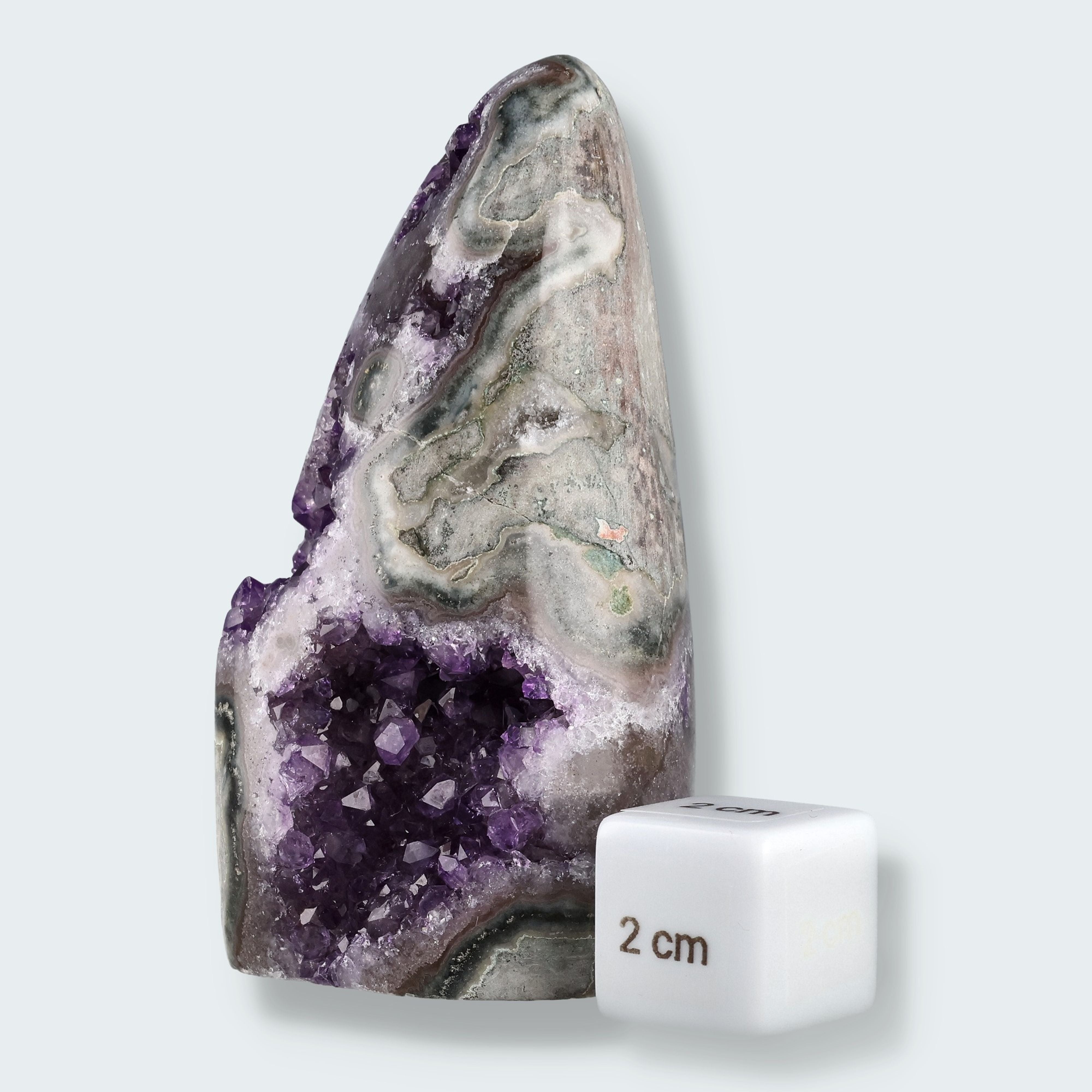 Achatisierte Amethyst Druse aus Uruguay (221g) – Ansicht 3