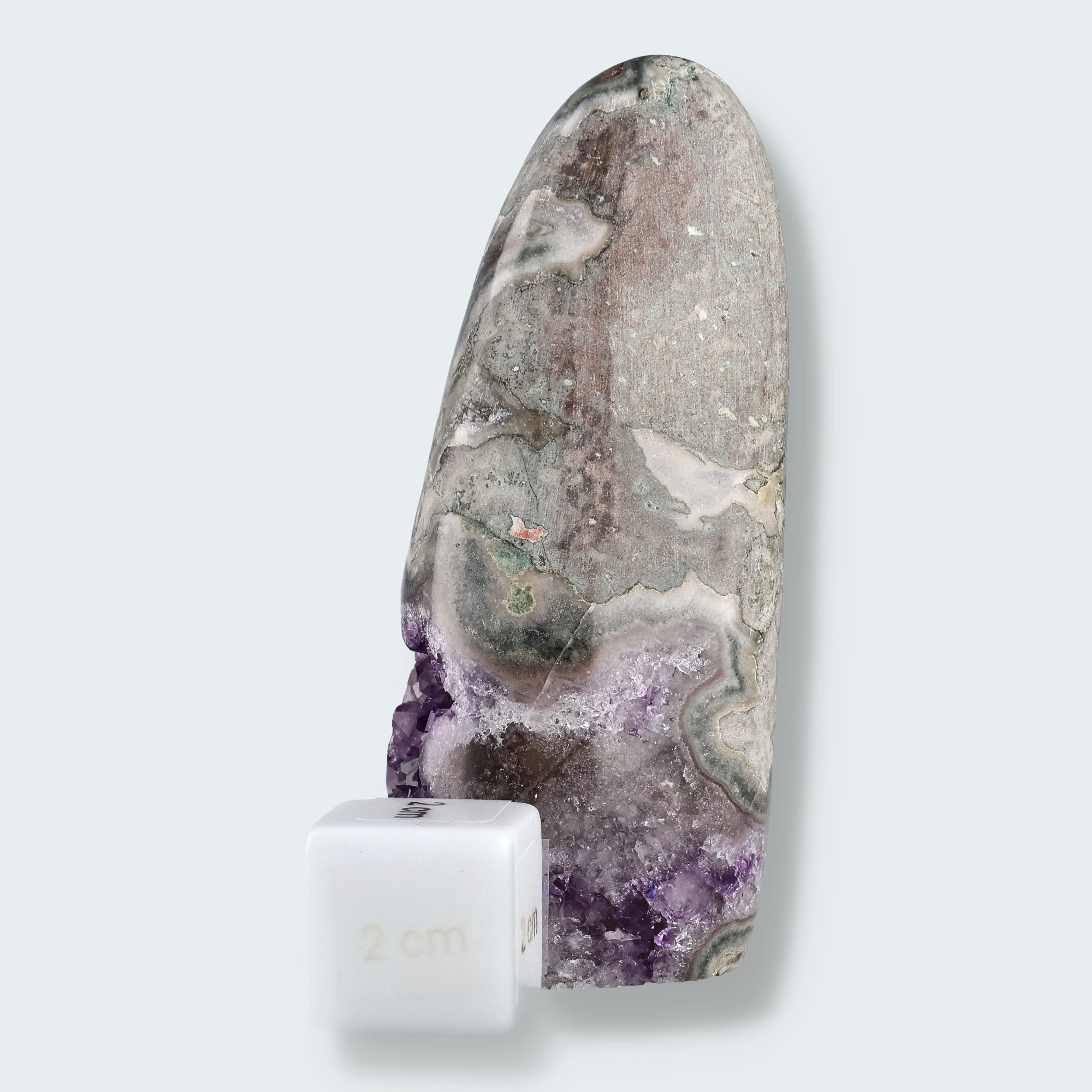 Achatisierte Amethyst Druse aus Uruguay (221g) – Ansicht 4