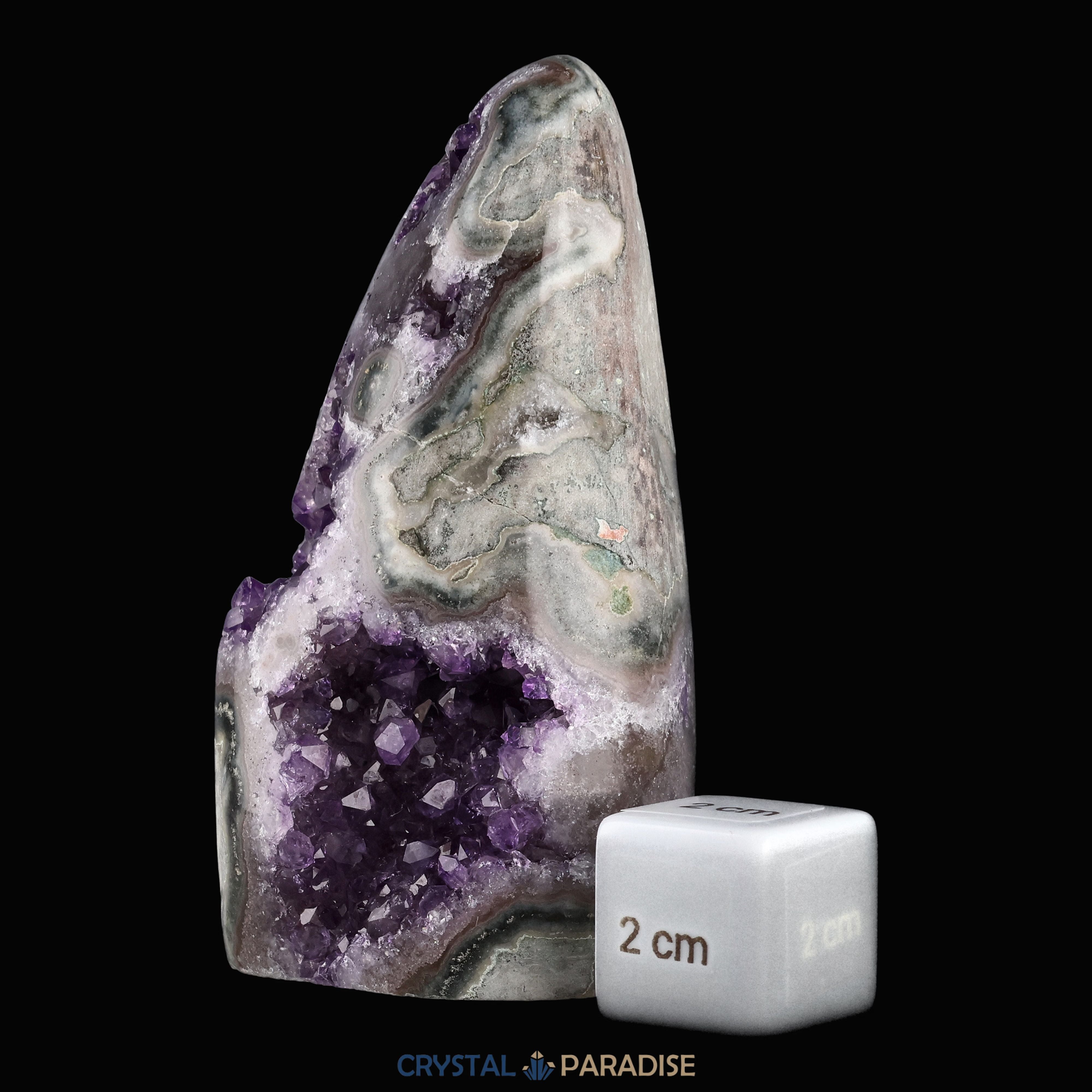 Achatisierte Amethyst Druse aus Uruguay (221g) – Ansicht 6