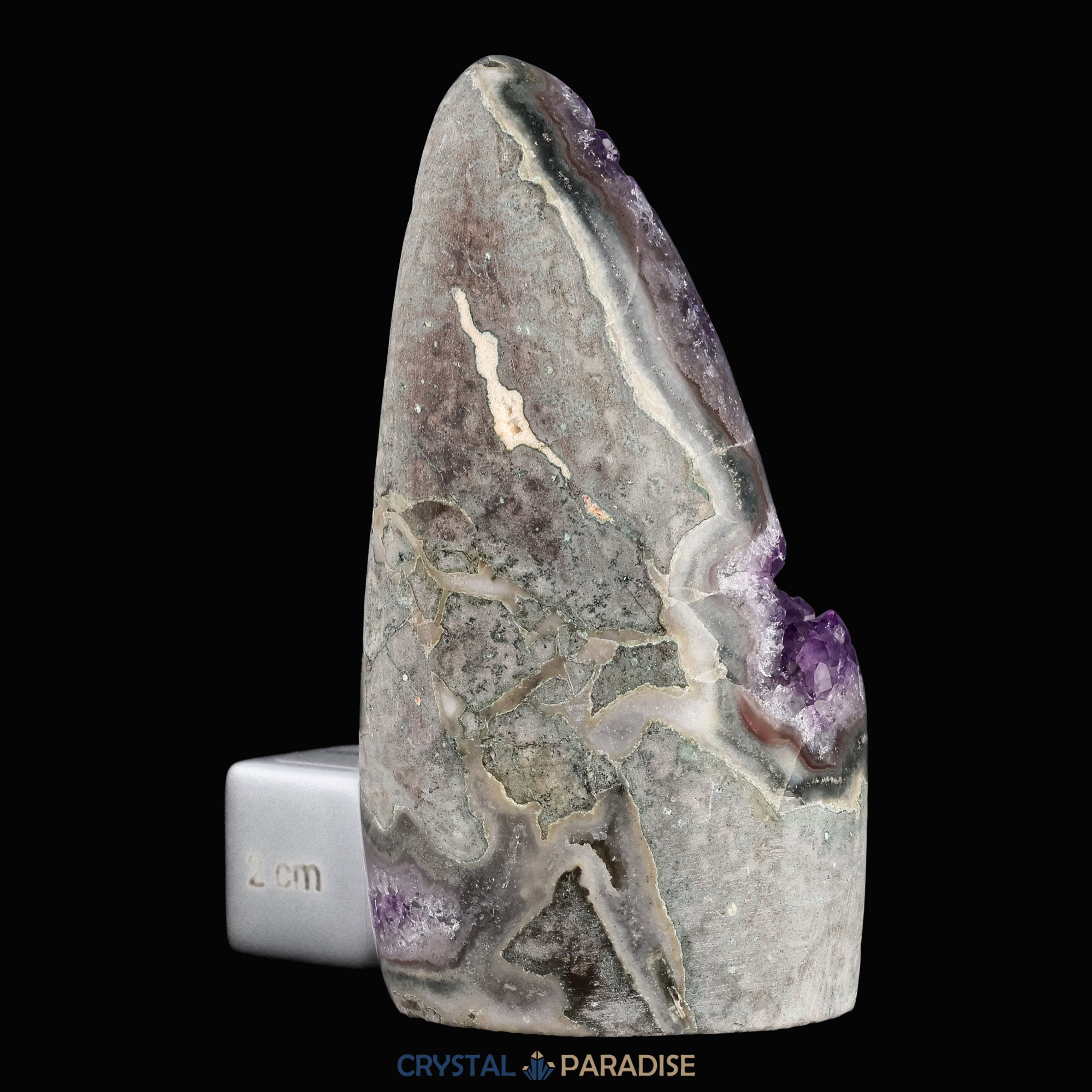 Achatisierte Amethyst Druse aus Uruguay (221g) – Ansicht 9