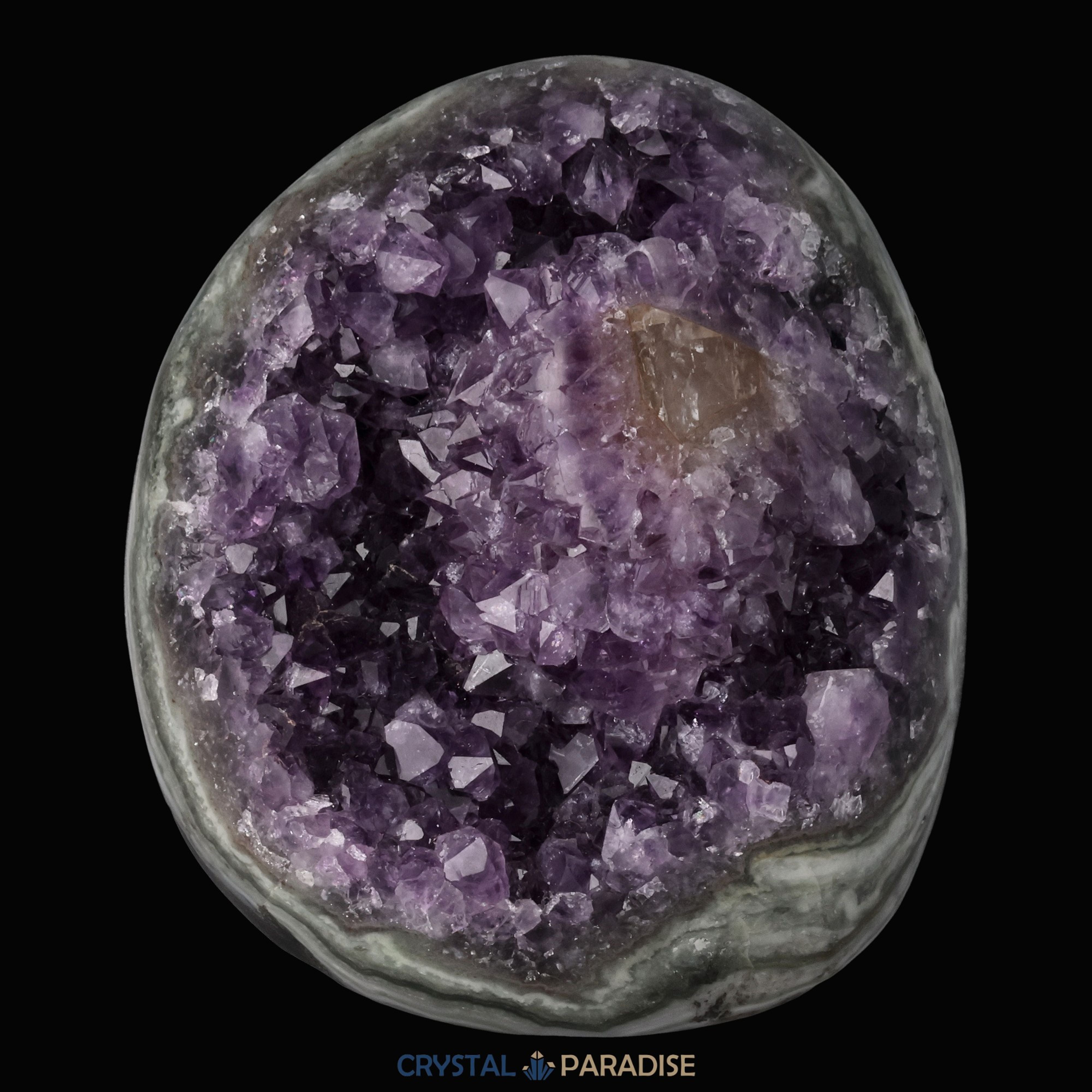 Achatisierte Amethyst Druse aus Uruguay (455g) – Ansicht 4