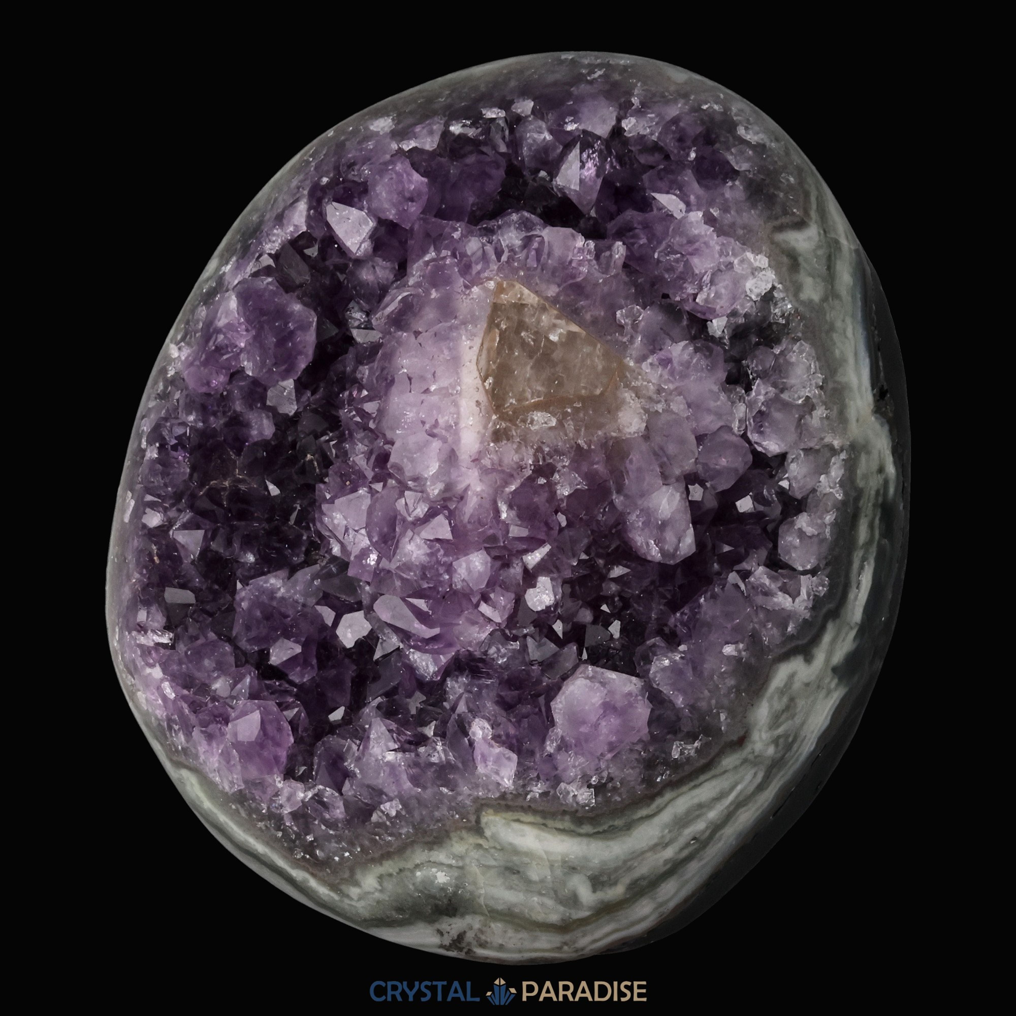 Achatisierte Amethyst Druse aus Uruguay (455g) – Ansicht 5