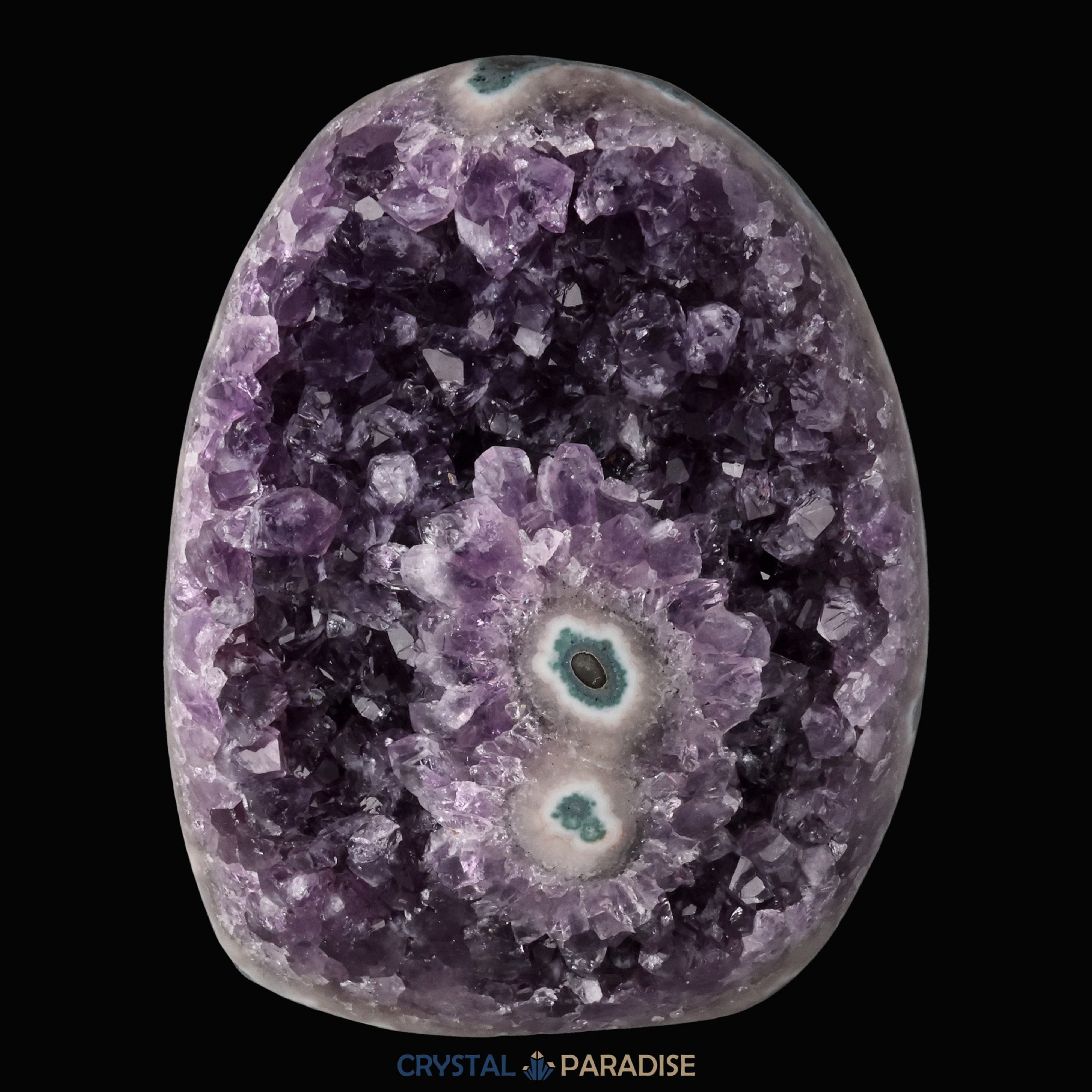 Achatisierte Amethyst Druse aus Uruguay (602g) – Ansicht 4