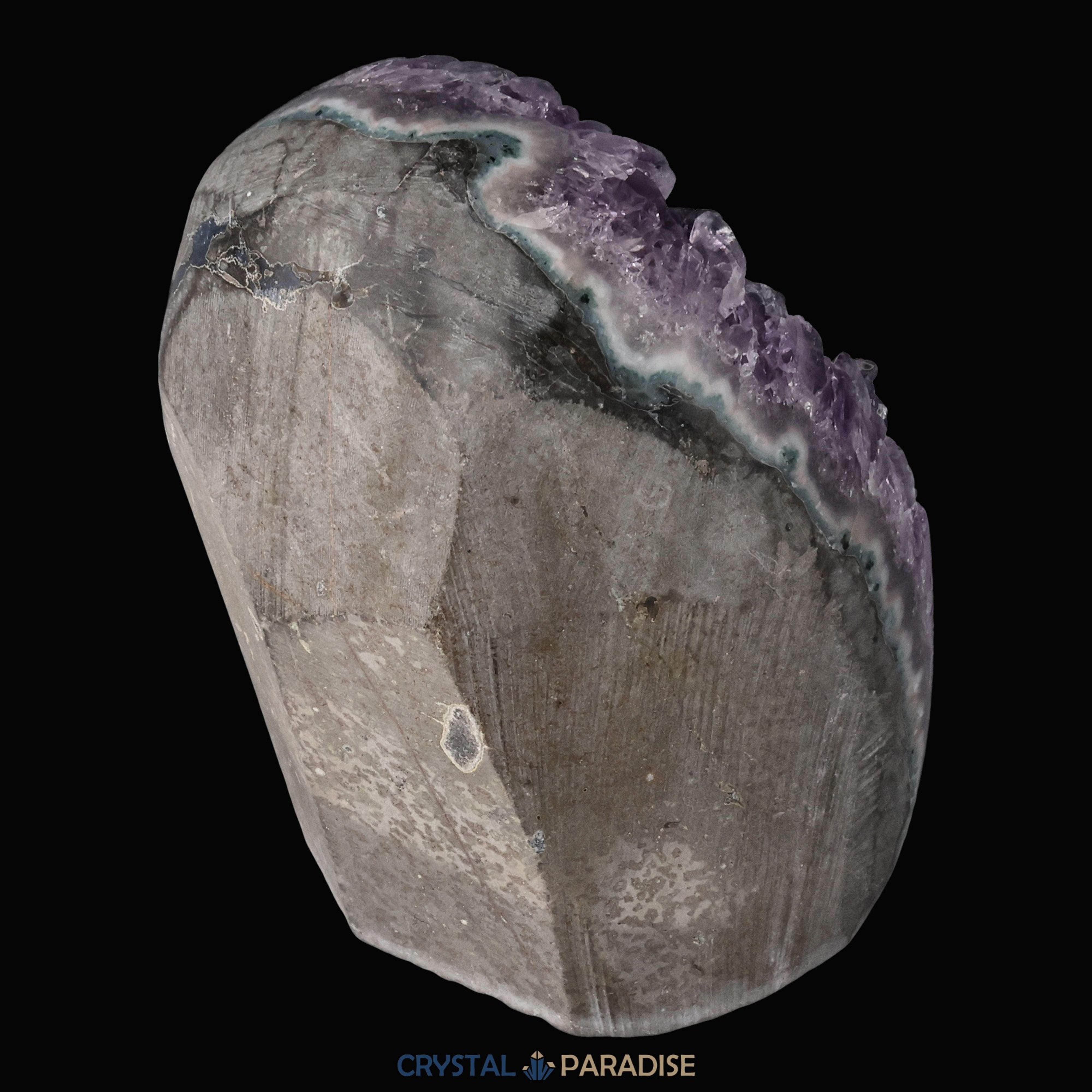 Achatisierte Amethyst Druse aus Uruguay (602g) – Ansicht 8