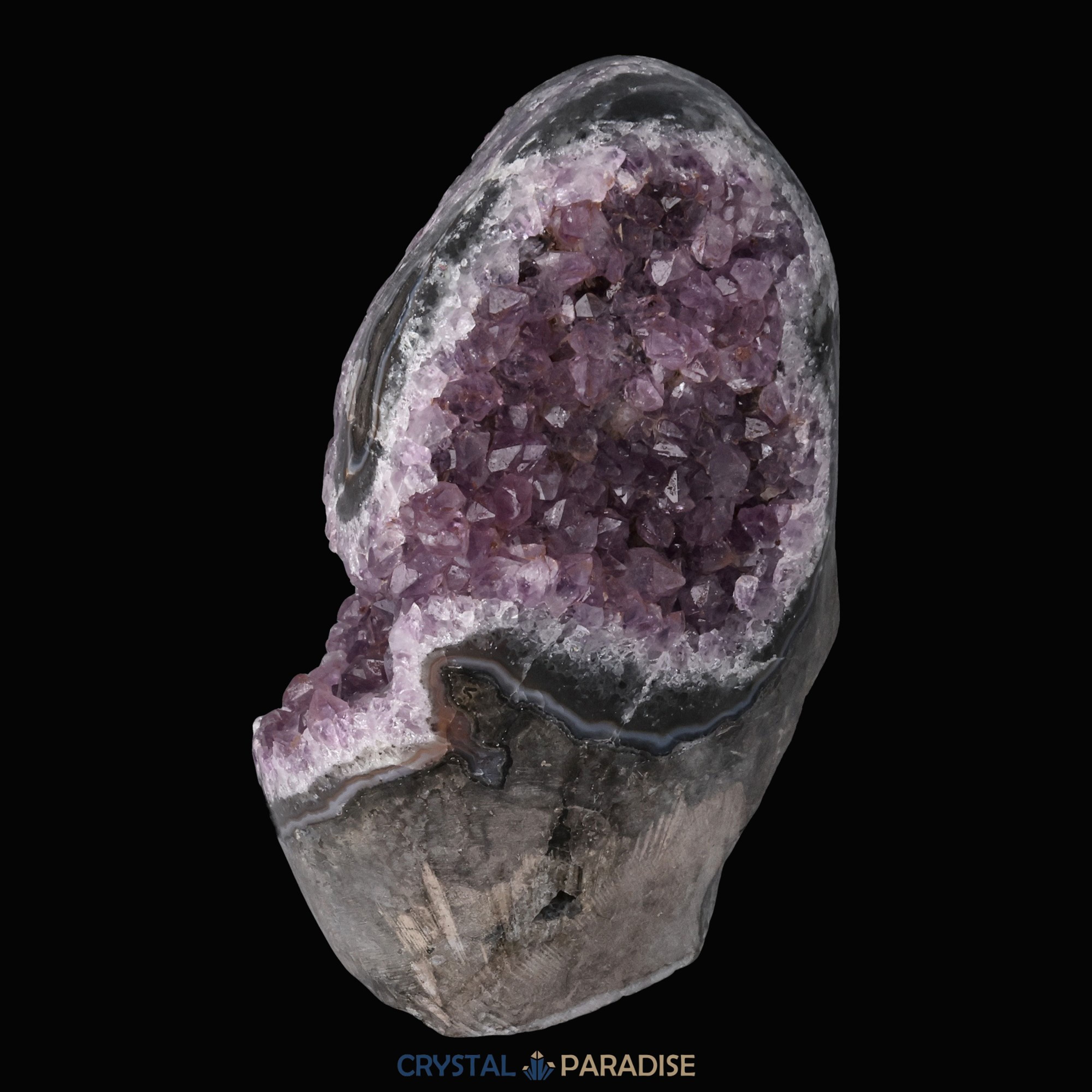 Achatisierte Amethyst Druse aus Uruguay (762g) – Ansicht 5