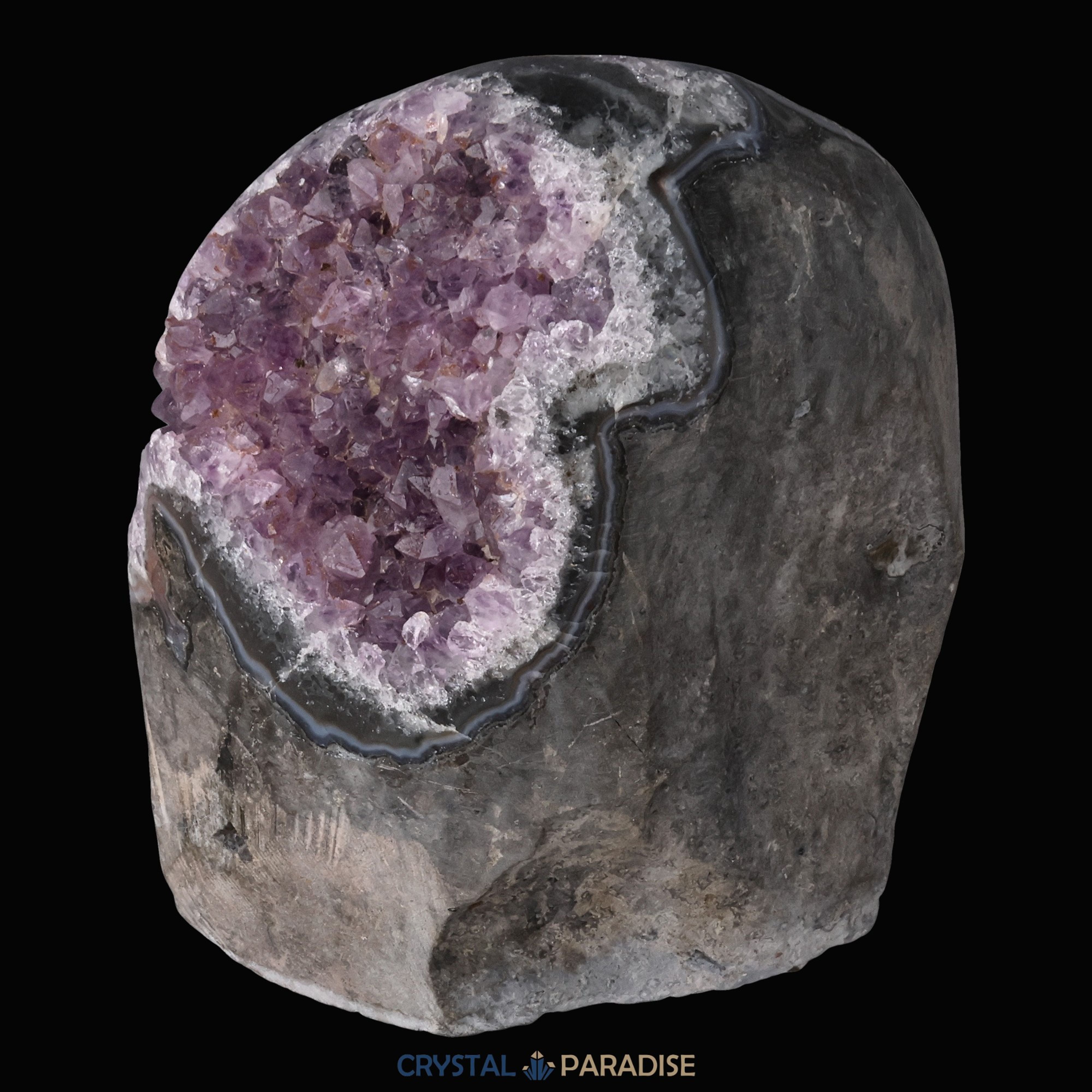 Achatisierte Amethyst Druse aus Uruguay (762g) – Ansicht 6