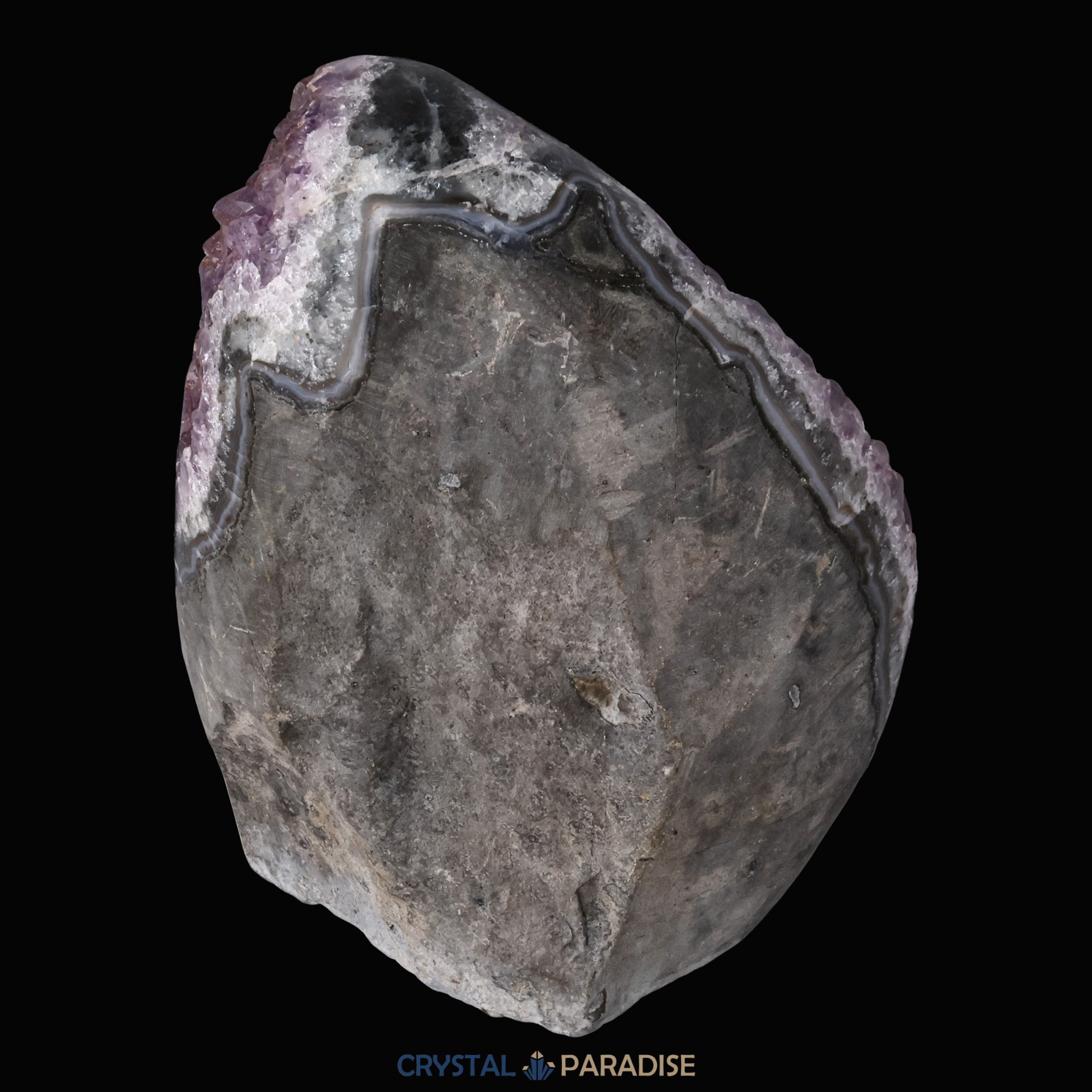 Achatisierte Amethyst Druse aus Uruguay (762g) – Ansicht 7